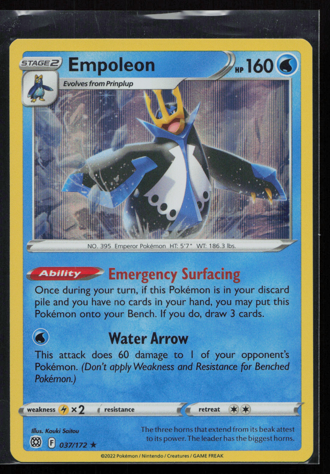 Empoleon 037/172 Holo Rare SWSH09: Brilliant Stars Holo NM