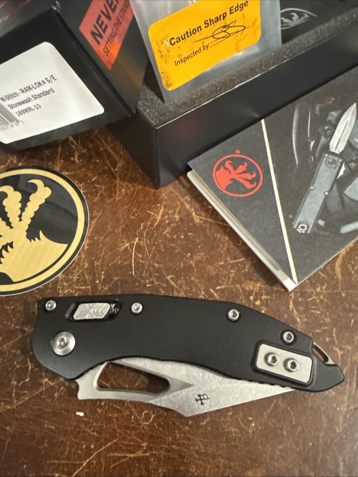 Microtech M- Stitch - RAM-LOK S/E Stonewashed 169MRL-10 “mini Stitch”