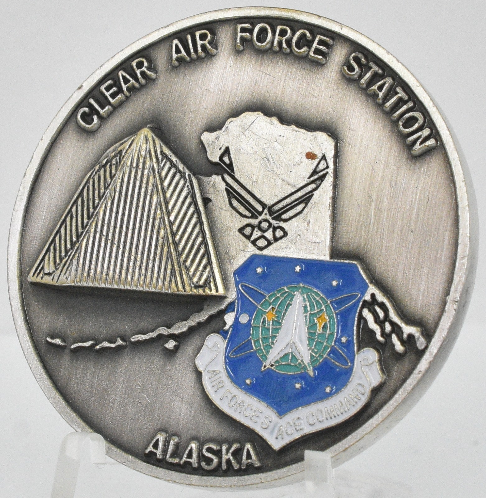 Air Force 13th Space Warning Clear Station Alaska Space Command Challenge Coin