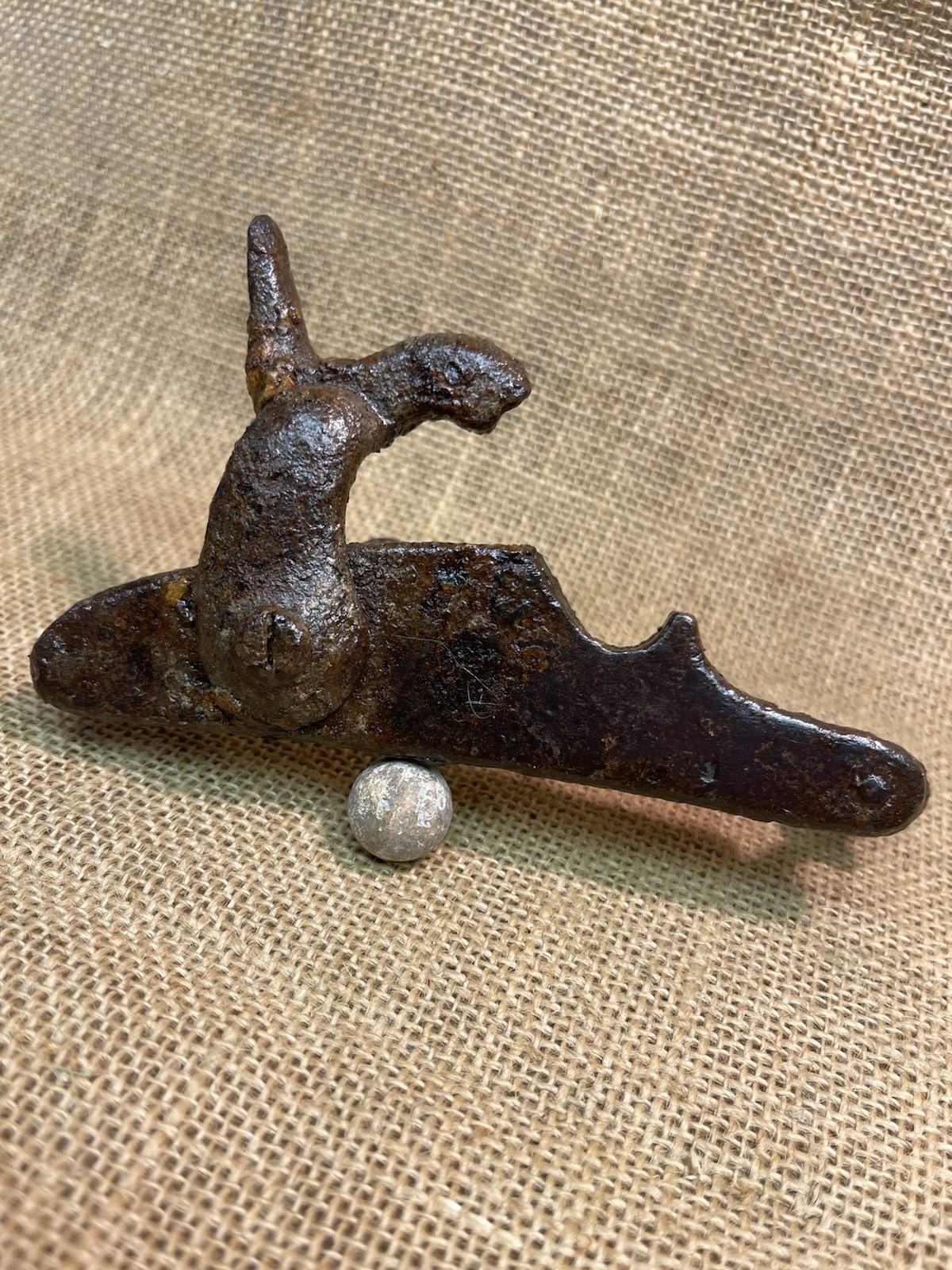 Dug Civil War Relic Condition Musket Lockplate With Hammer From Dalton Ga.