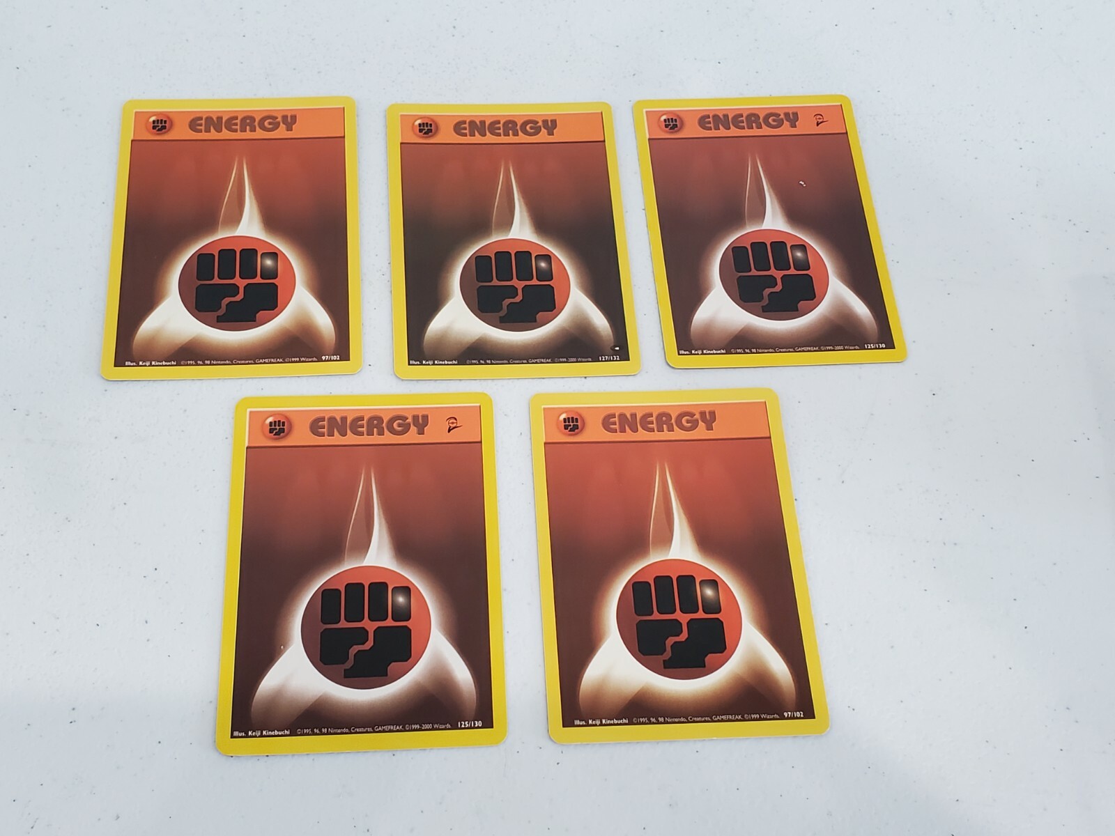 1999 2000 Pokemon Game Base Fighting Energy Card LOT 