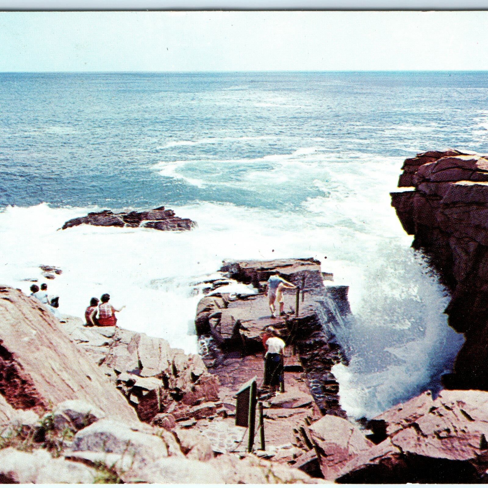 1963 Thunder Hole Postcard Acadia National Park Mt Desert Island Bar Harbor ME 1963 Thunder Hole Postcard Acadia National Park Mt Desert Island Bar Harbor ME
