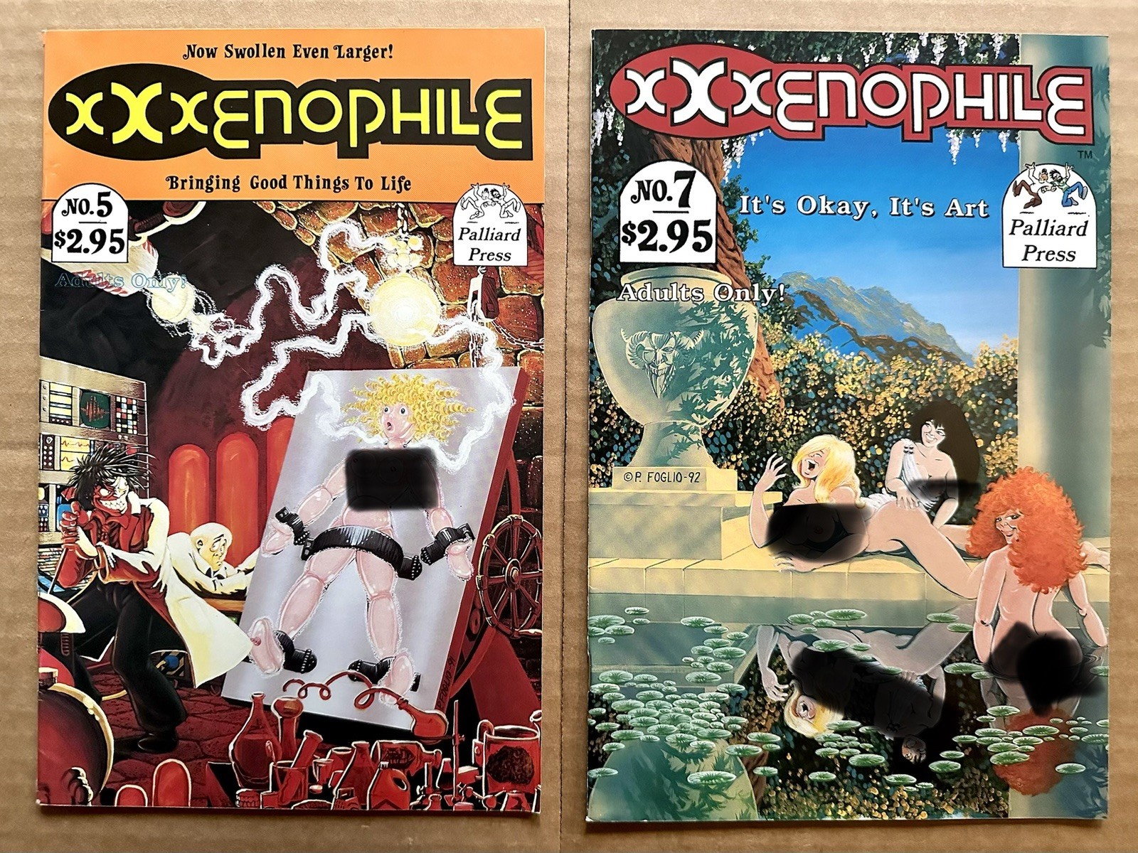 Xxxenophile #5 & 7 Lot (Palliard Edition 1994) Foglio, HTF