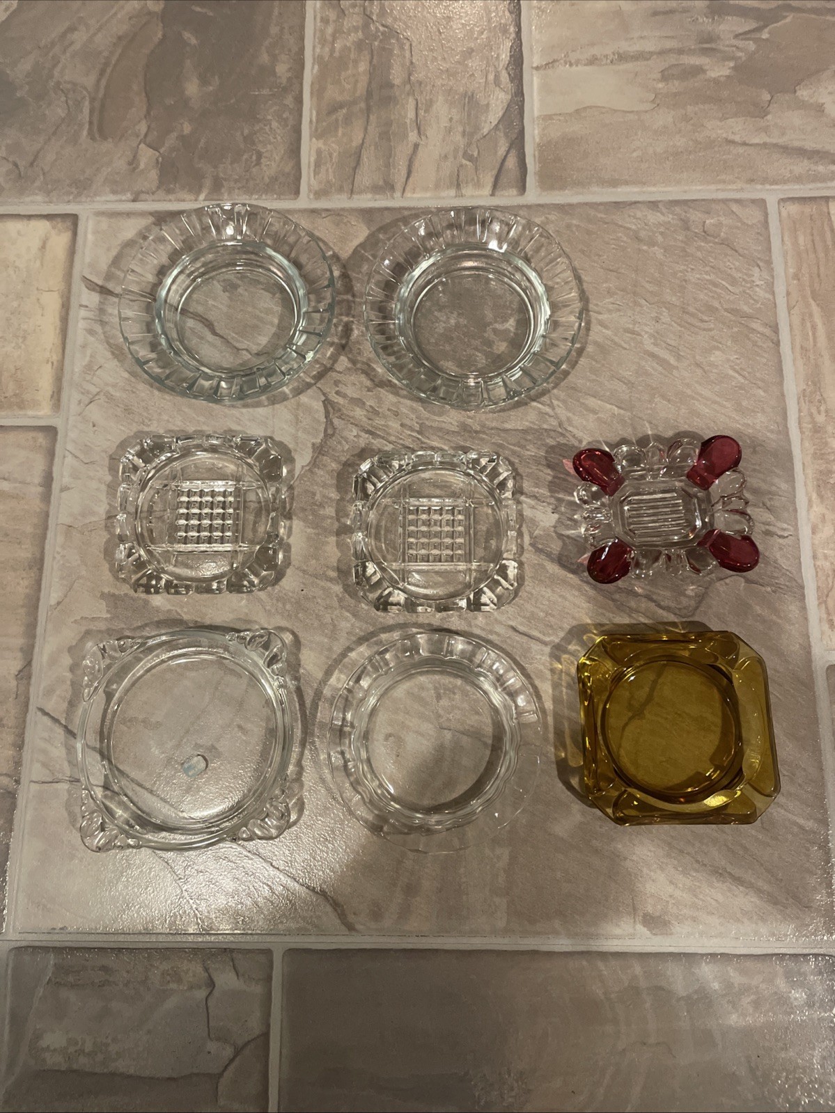 Vintage Ashtrays Lot Of 8