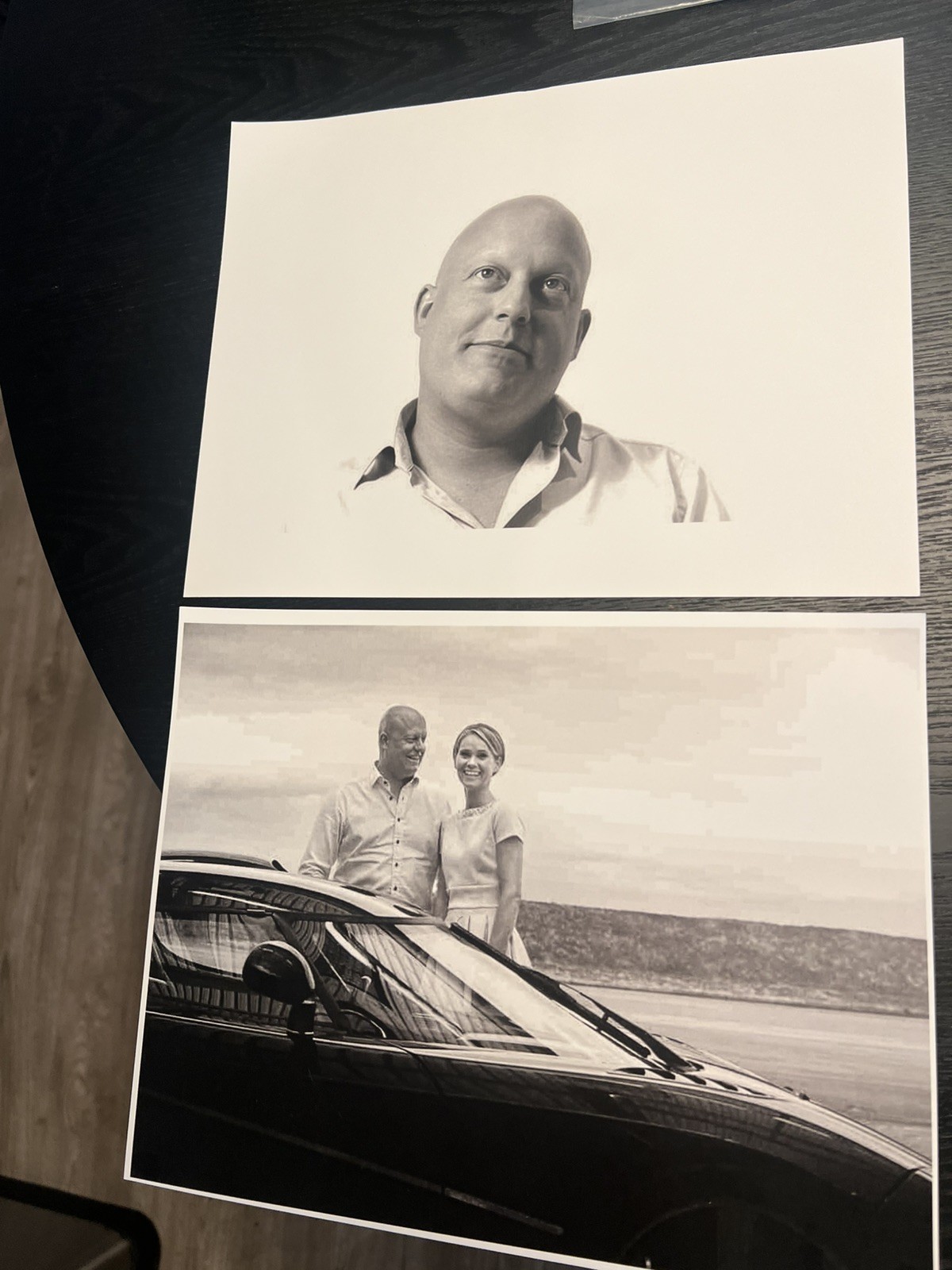 (3) Christian Von Koenigsegg Photo prints on 8.5 by 11 card stock Pagani 