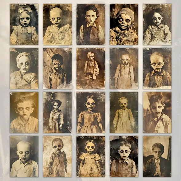 20 Halloween Postcard Lot Retro Vintage Creepy Kids Scary Zombie Black Eyes NEW 20 Halloween Postcard Lot Retro Vintage Creepy Kids Scary Zombie Black Eyes NEW