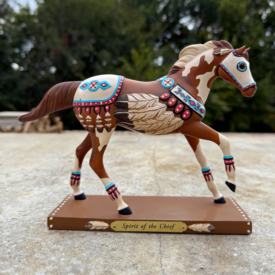 Trail of Painted Ponies Resin Horse Figurines: Spirit of the Chief & Route 66 Trail of Painted Ponies Resin Horse Figurines: Spirit of the Chief & Route 66
