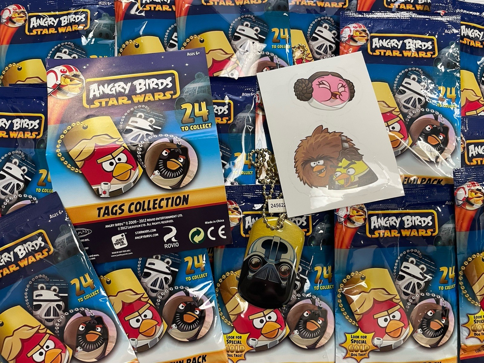 25 Star Wars Angry Birds Dog Tags Fun Packs (25 Per Order)
