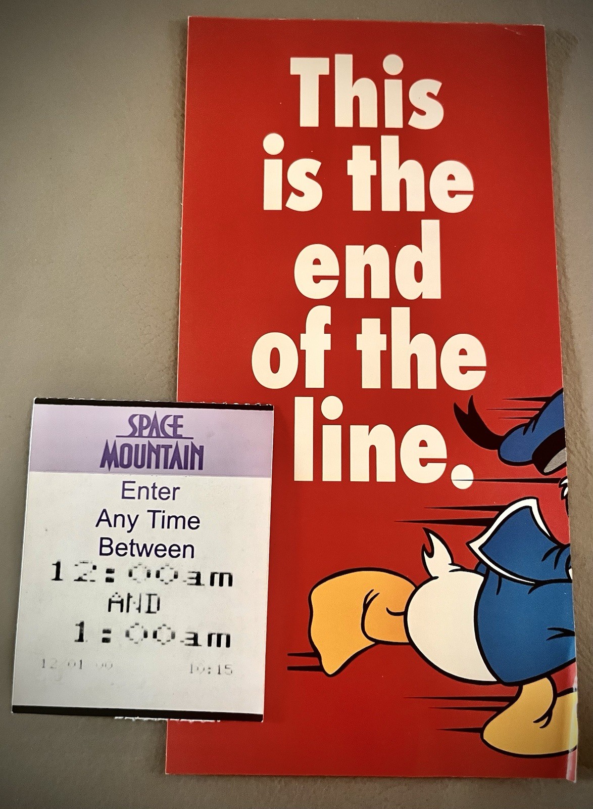 RARE OLD Numbered Version Space Mountain 12/1/00 Disney World FastPass + Advert RARE OLD Numbered Version Space Mountain 12/1/00 Disney World FastPass + Advert