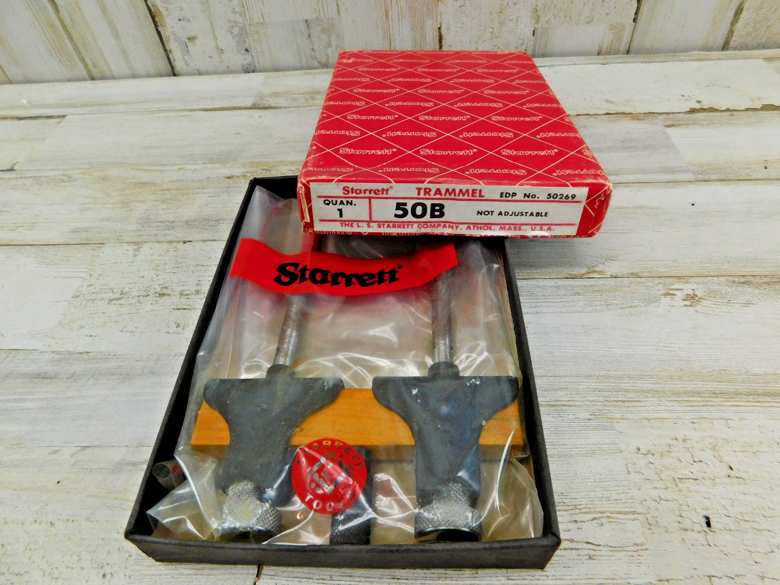 NEW Starrett Tools USA 50B Trammel in Original Box EDP No. 50269