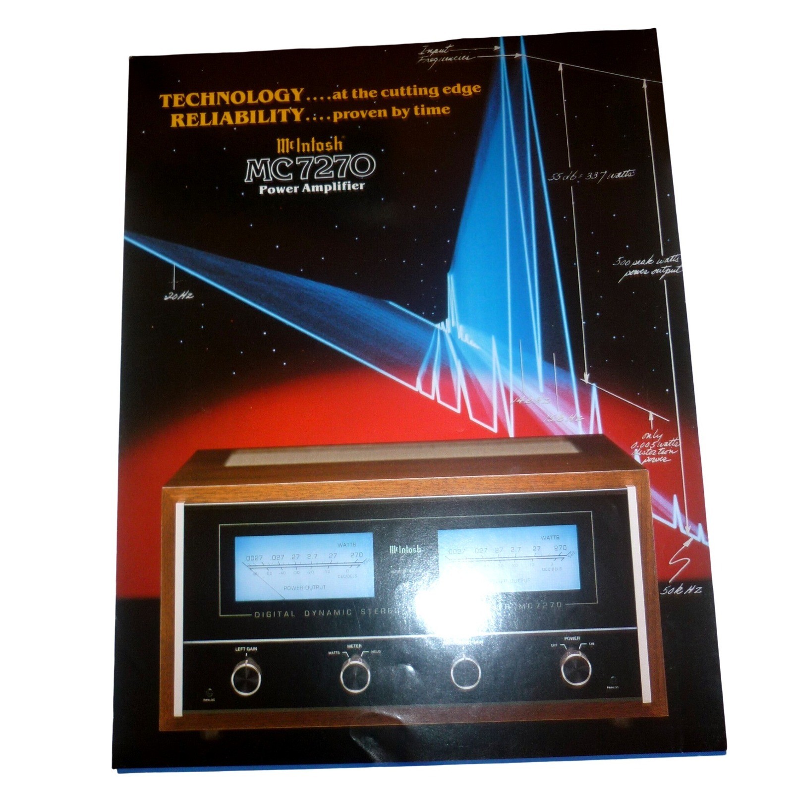Vintage McIntosh MC 7270 Power Amplifier Original Sales Brochure Specifications Vintage McIntosh MC 7270 Power Amplifier Original Sales Brochure Specifications