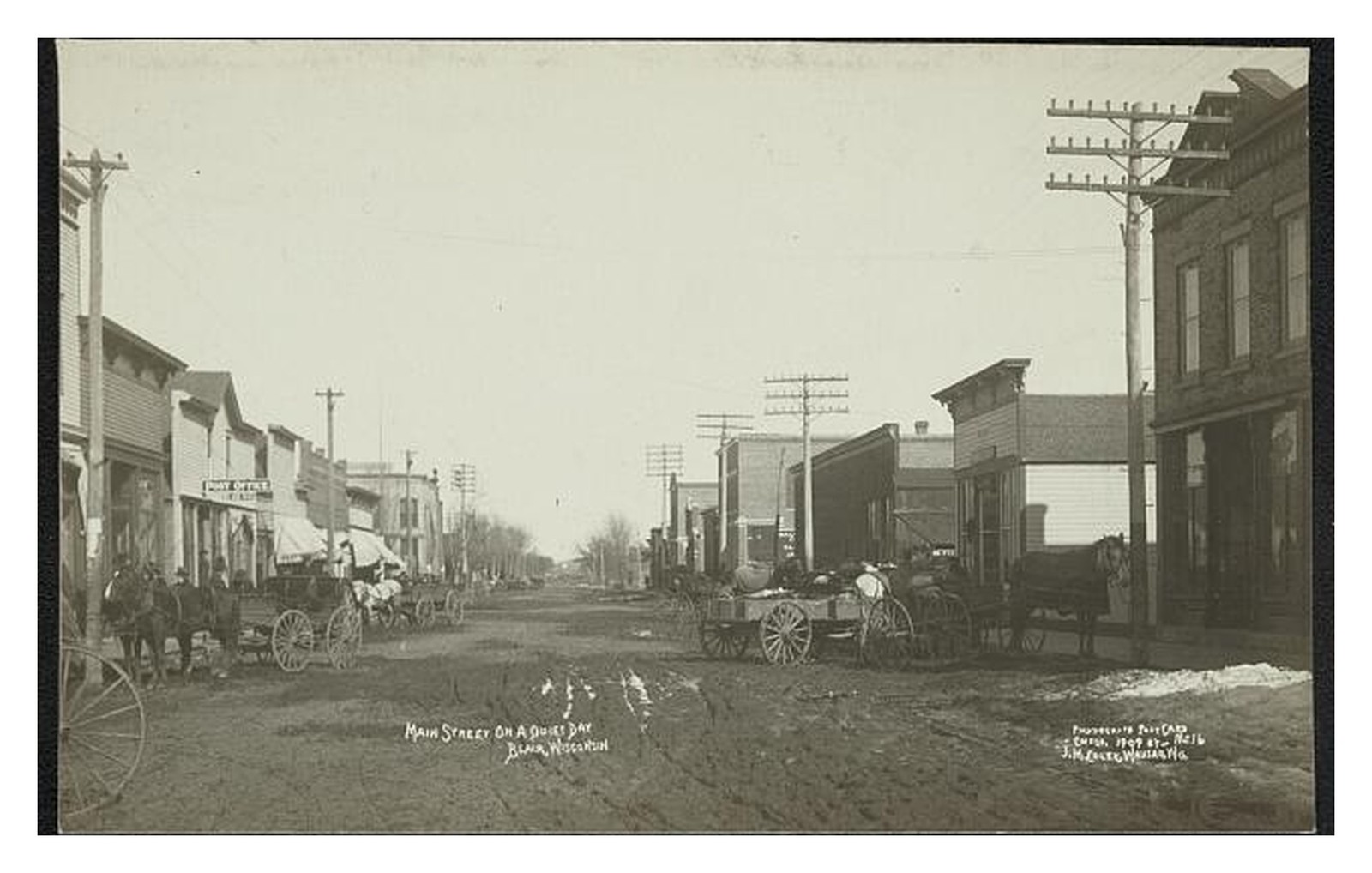 Blair Wisconsin Main Street Standard Postcard