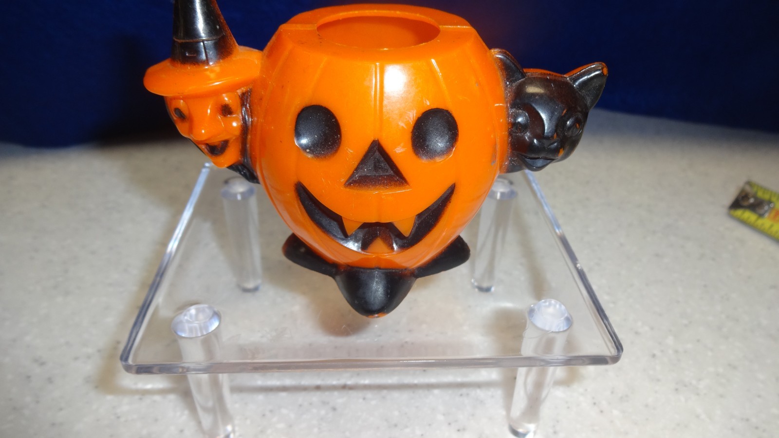 Vintage Rosbro Plastic Halloween Candy Container 1950\'s