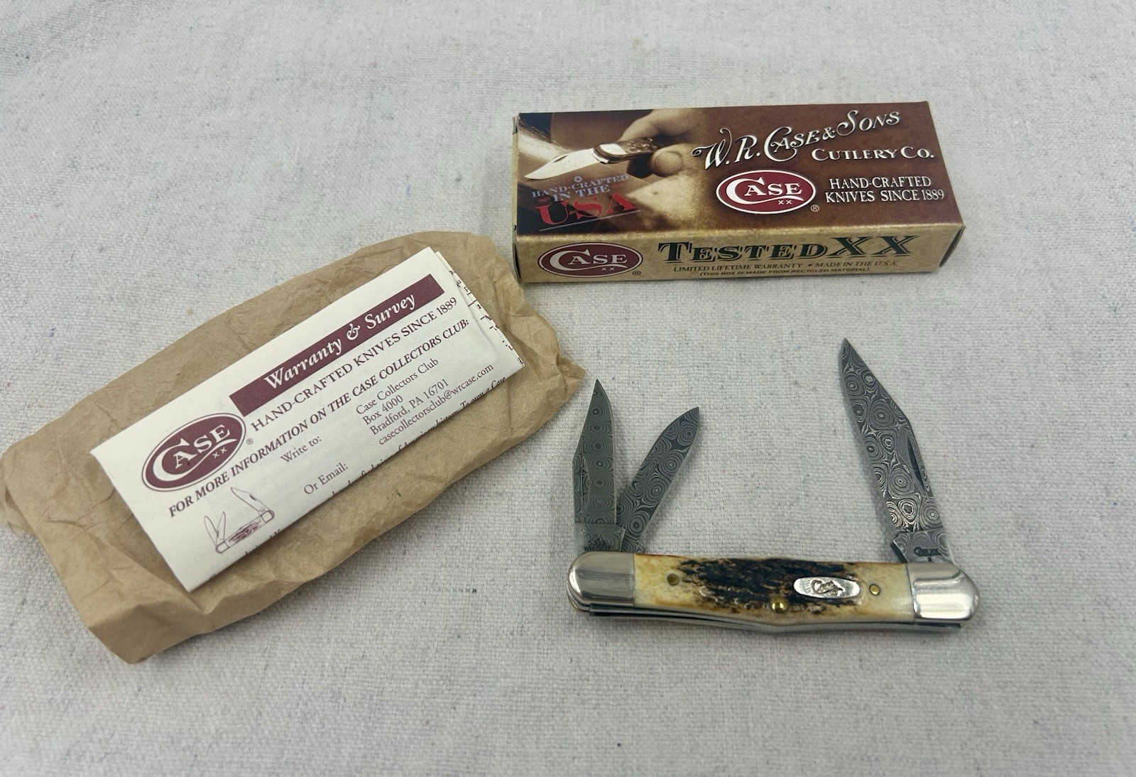 2009 Case Stag Damascus Whittler 3-1/2