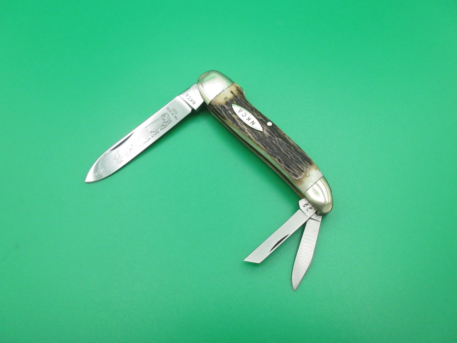 Robi Klaas Kissing Crane 1980 NKCA Museum Knife Reverse Gunstock Whittler #2