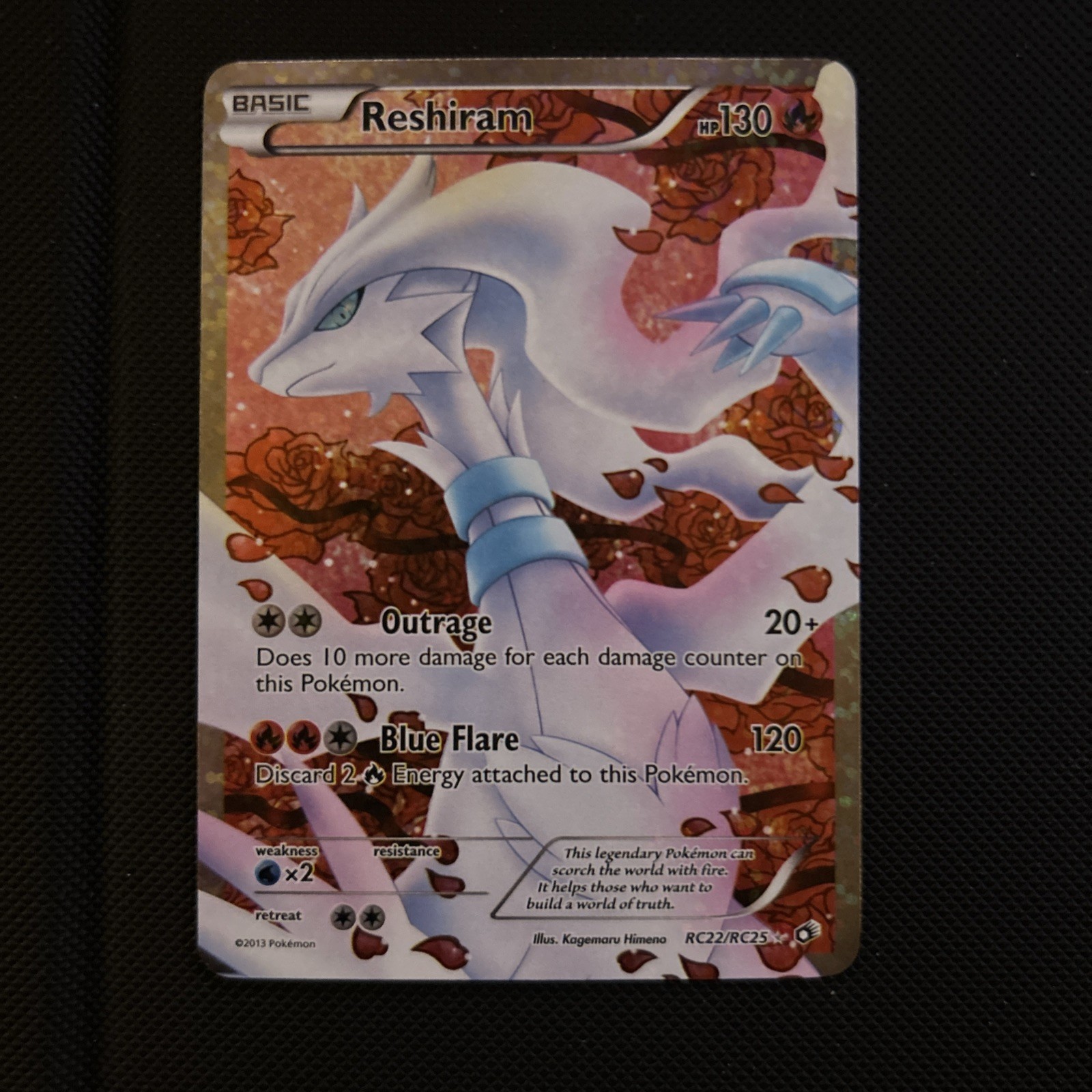 Reshiram RC22/RC25 Legendary Treasures Full Art Ultra Rare Reshiram RC22/RC25 Legendary Treasures Full Art Ultra Rare