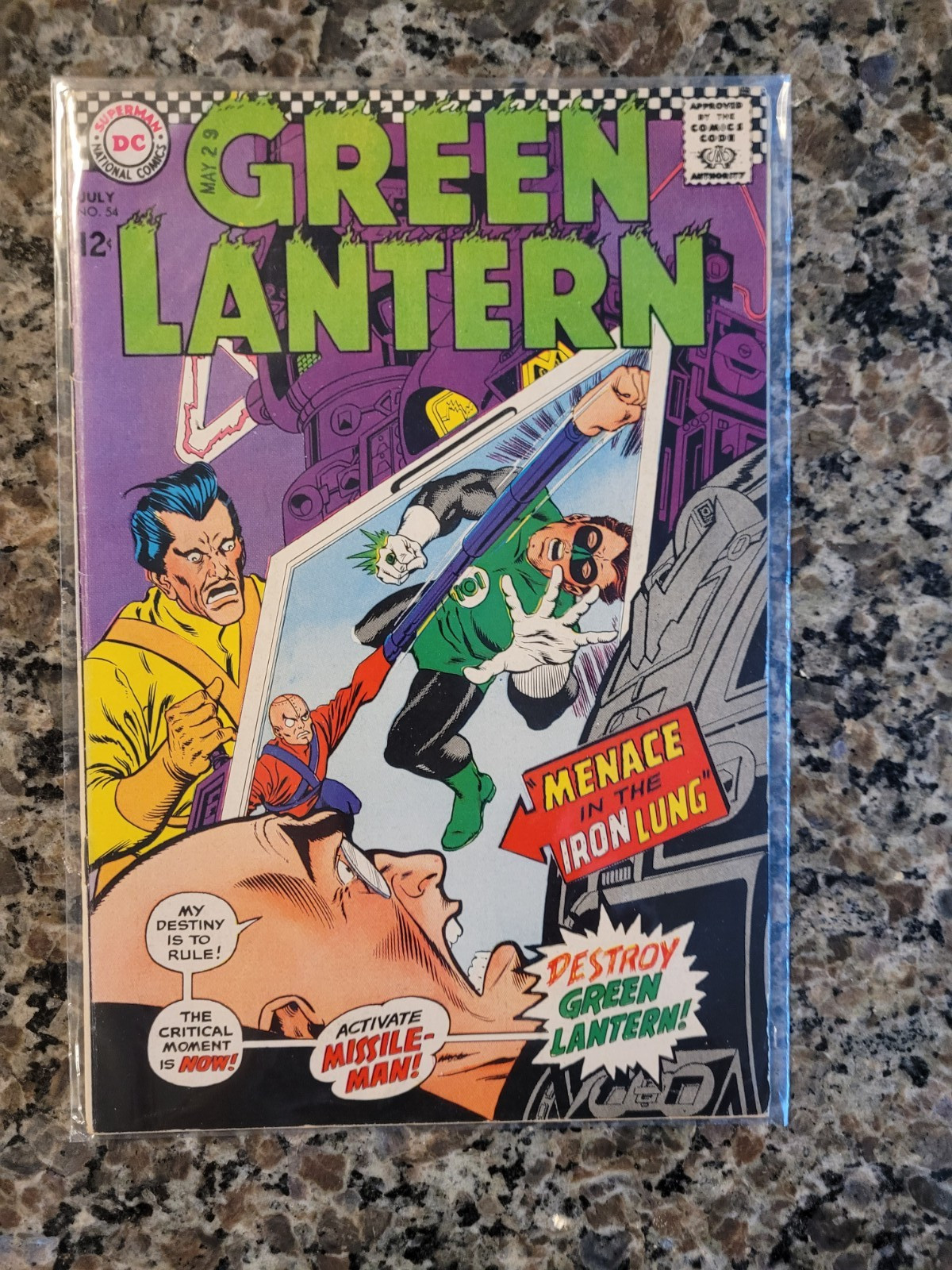 Green Lantern #54 Silver Age DC Comics 1967 - 1st appearance of Iron Lung Green Lantern #54 Silver Age DC Comics 1967 - 1st appearance of Iron Lung