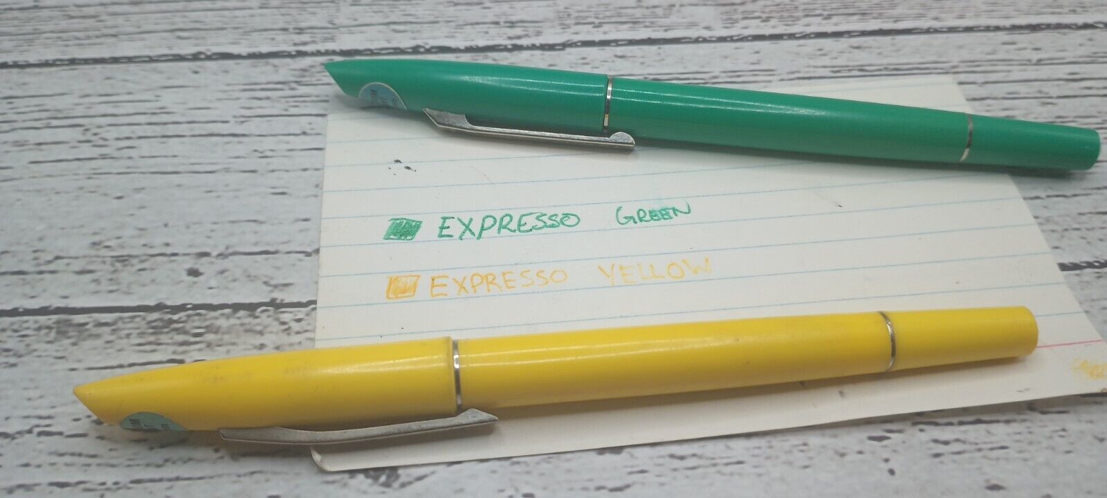 Vintage Sanford\'s Expresso Marker Pen Green And Yellow Medium Tip 0.5mm