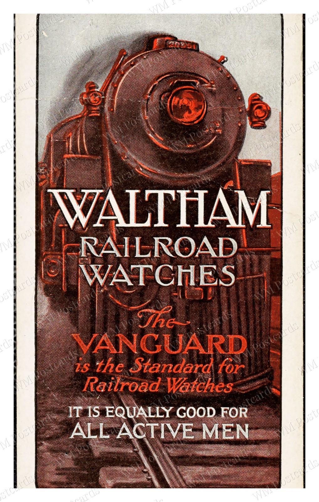 Waltham Massachusetts 1910s Railroad Watch Vanguard Ad Standard Postcard Waltham Massachusetts 1910s Railroad Watch Vanguard Ad Standard Postcard