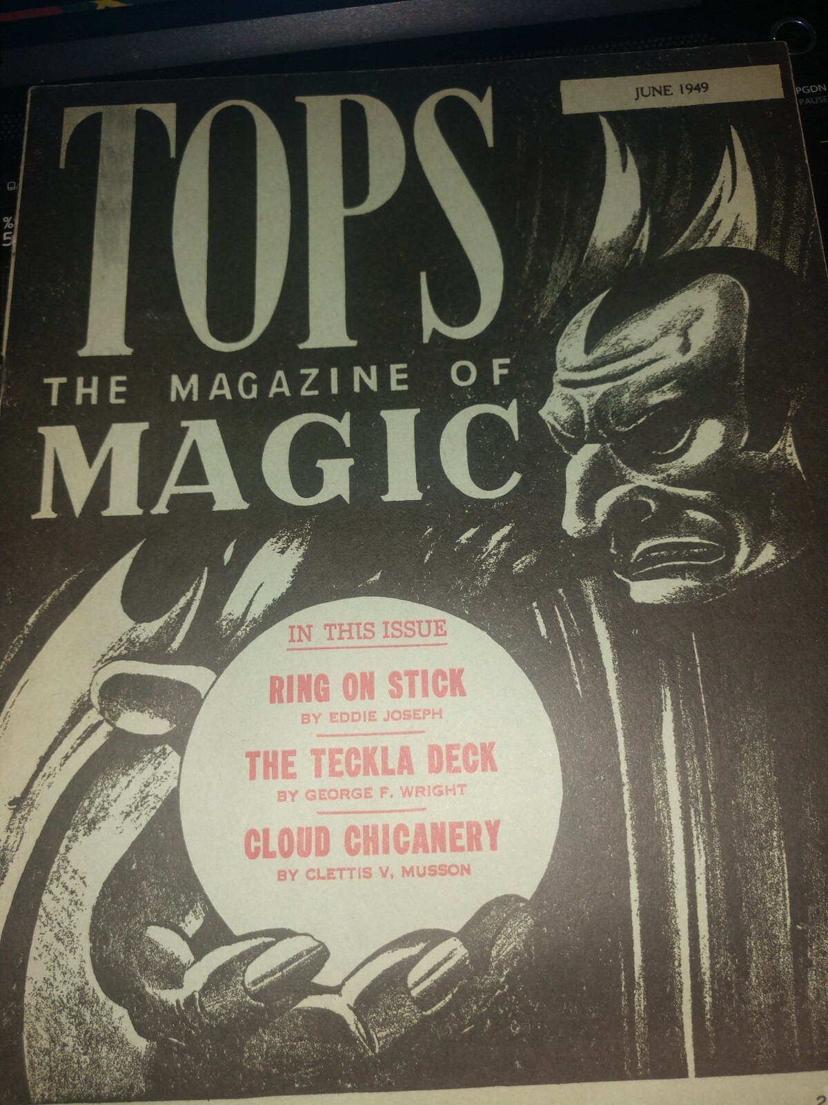 Edddie Joseph 1949 Ring on String Vintage Magazine of Magic ABBOTT'S TOPS Edddie Joseph 1949 Ring on String Vintage Magazine of Magic ABBOTT'S TOPS