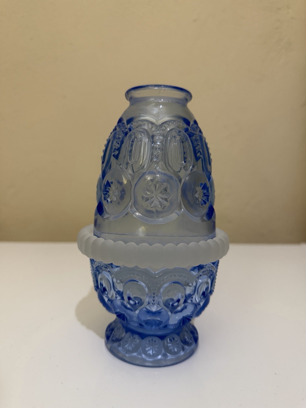 Weishar Moon And Star Kimberlite Blue 3 Piece Beehive Fairy Lamp