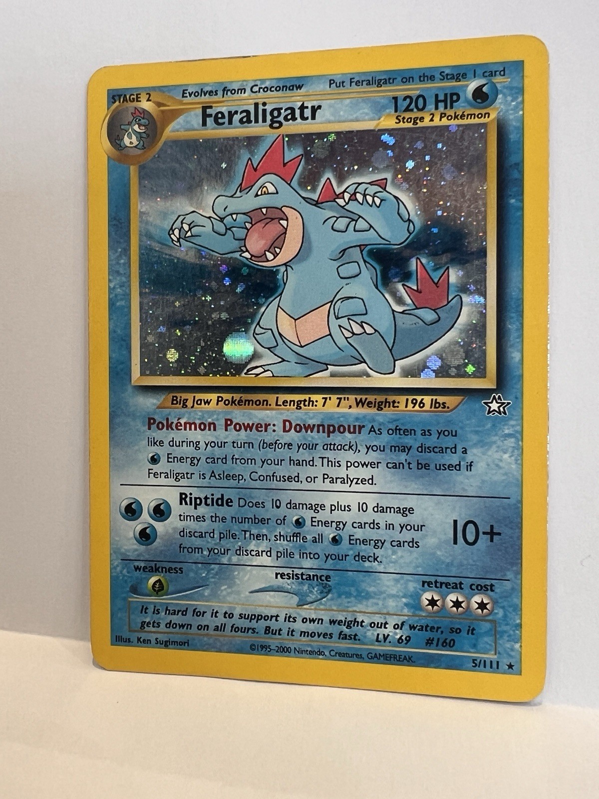 Nintendo Pokémon TCG Neo Genesis Feraligatr 5/111 Holo Rare 120HP EN 2000