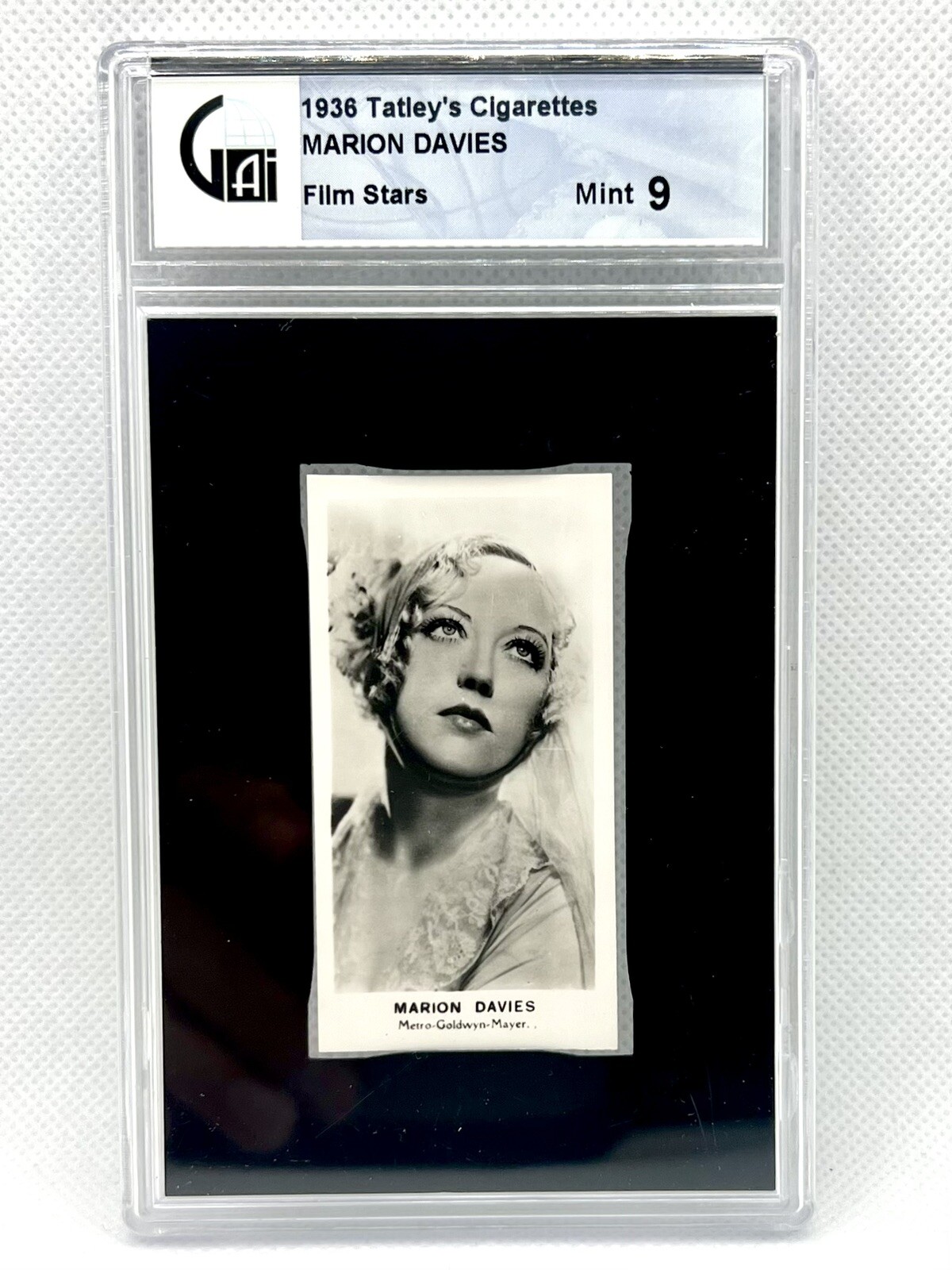 1936 Tatley's Cigarettes Film Stars MARION DAVIES GAI 9 MINT