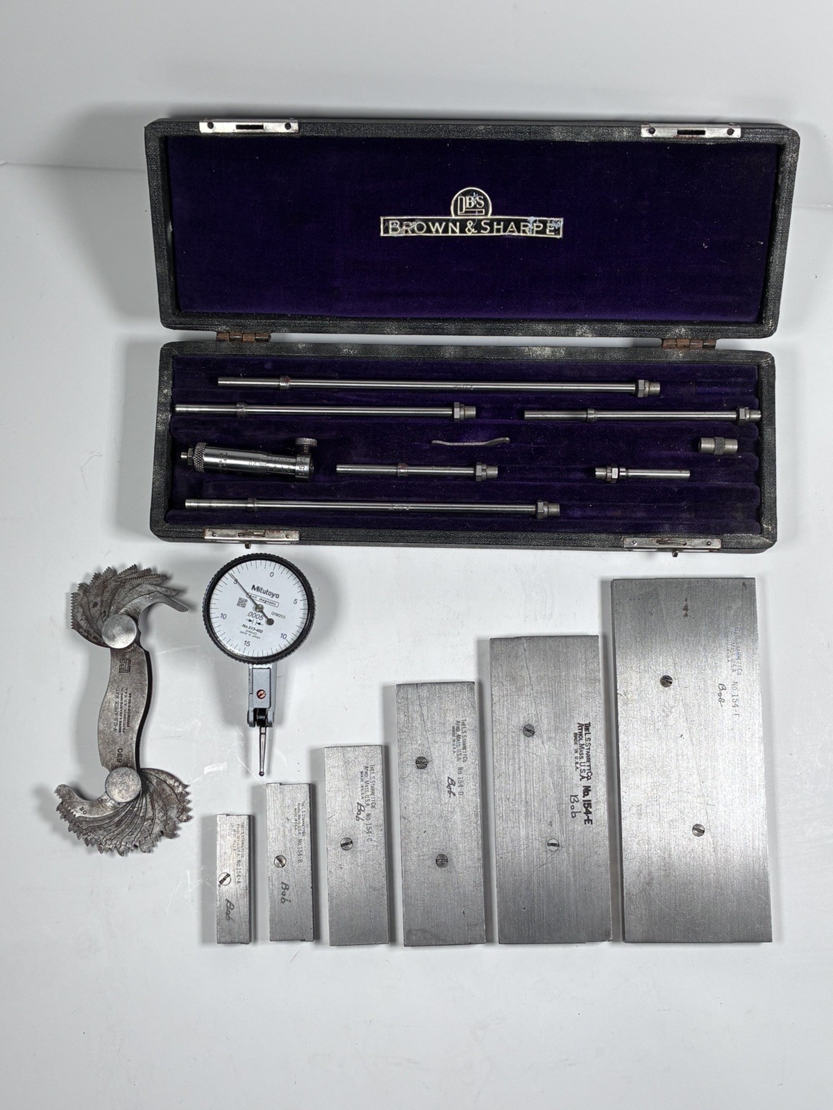 Lot Of Starrett, Brown & Sharpe, Mitutoyo Machinist Tools Indicator, ID mic &…