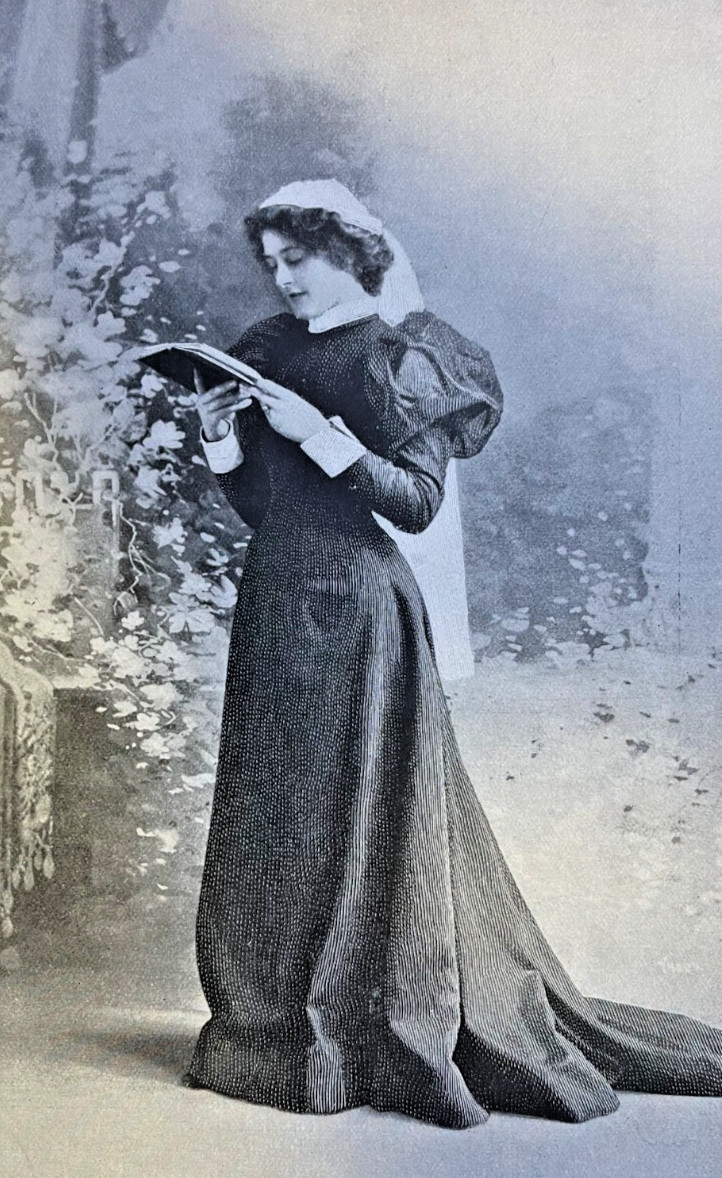 1897 Vintage Magazine Illustration Actress Mary Mannering