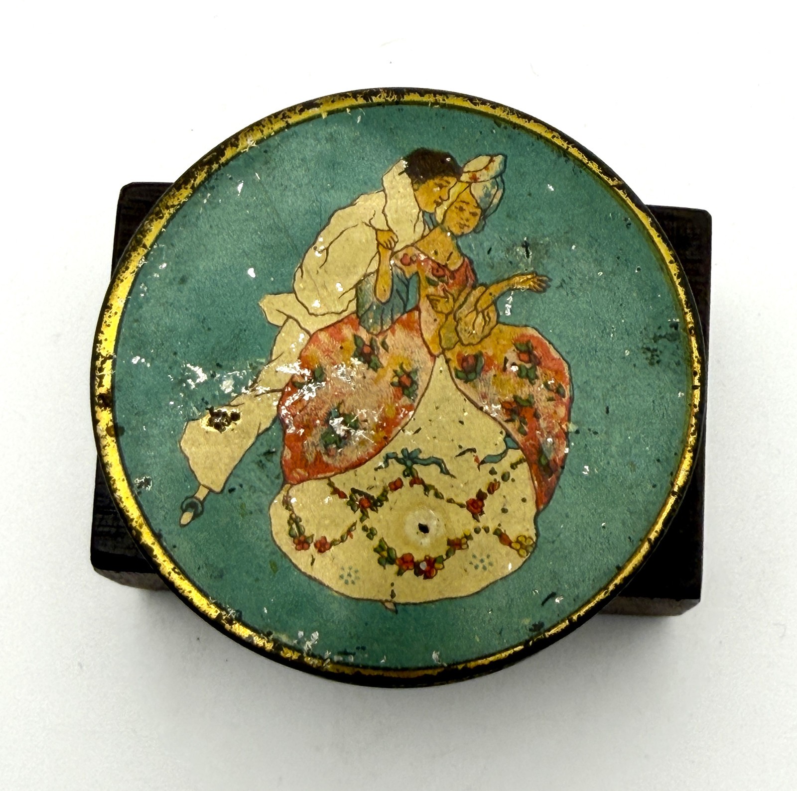 Antique La May Sport Vanity Poudre L\'Ame Face Powder Tin | Art Deco Cosmetics Antique La May Sport Vanity Poudre L\'Ame Face Powder Tin | Art Deco Cosmetics