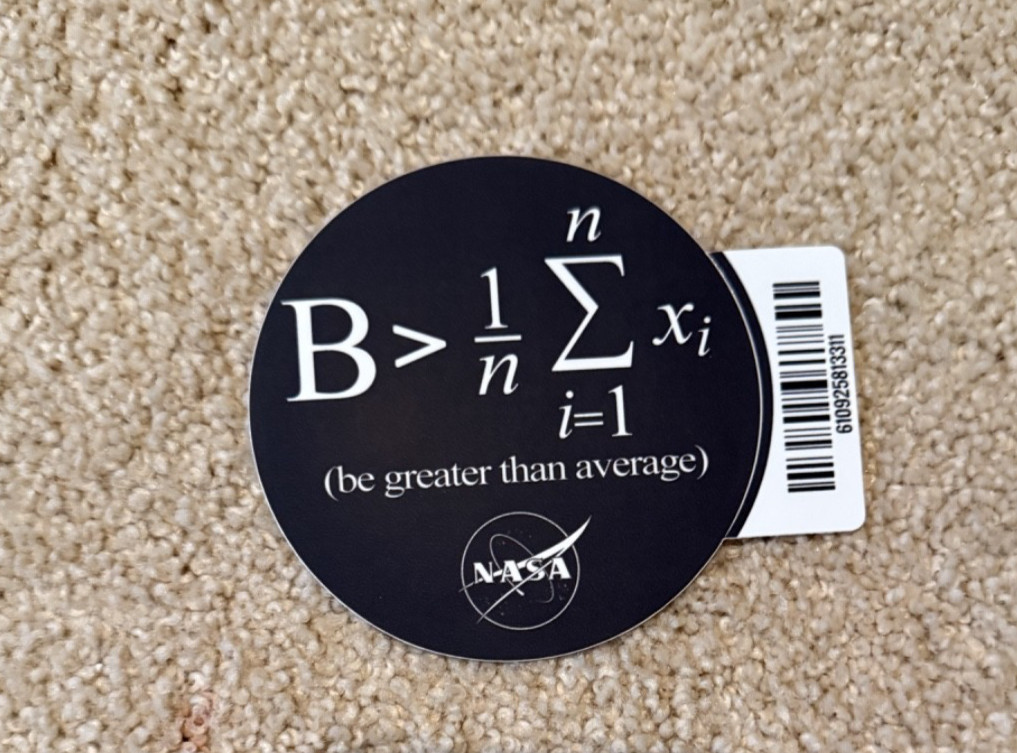 NASA be greater than average 3.5 NASA be greater than average 3.5