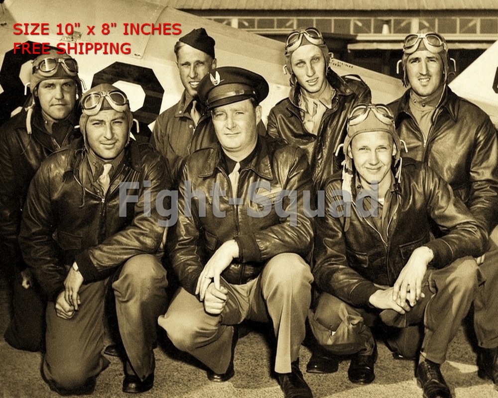 WW2 8x10 Photo AVIATORS with Trainer Aircraft CAL AERO FLIGHT SCHOOL O2085 WW2 8x10 Photo AVIATORS with Trainer Aircraft CAL AERO FLIGHT SCHOOL O2085
