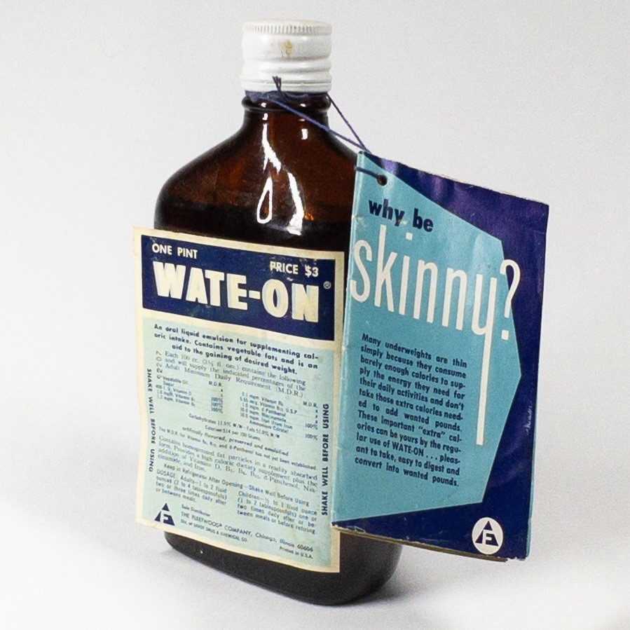 Rare 60s Vintage Collectable WATE-ON One Pint Amber Bottle Sealed With Brochure