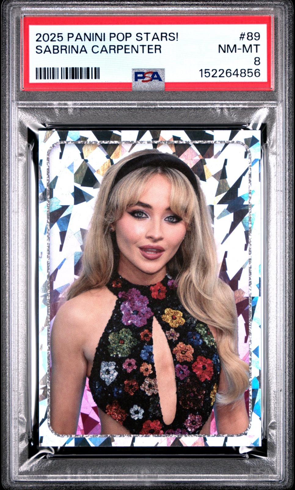 2025 PANINI POP STARS #89 SABRINA CARPENTER PSA 8 NM-MT 2025 PANINI POP STARS #89 SABRINA CARPENTER PSA 8 NM-MT