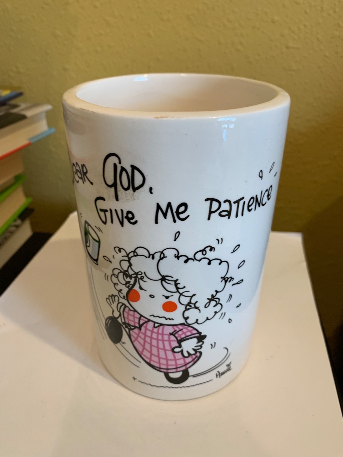 Enesco Dear God Kids Ceramic pencil/Utensil Holder 1982