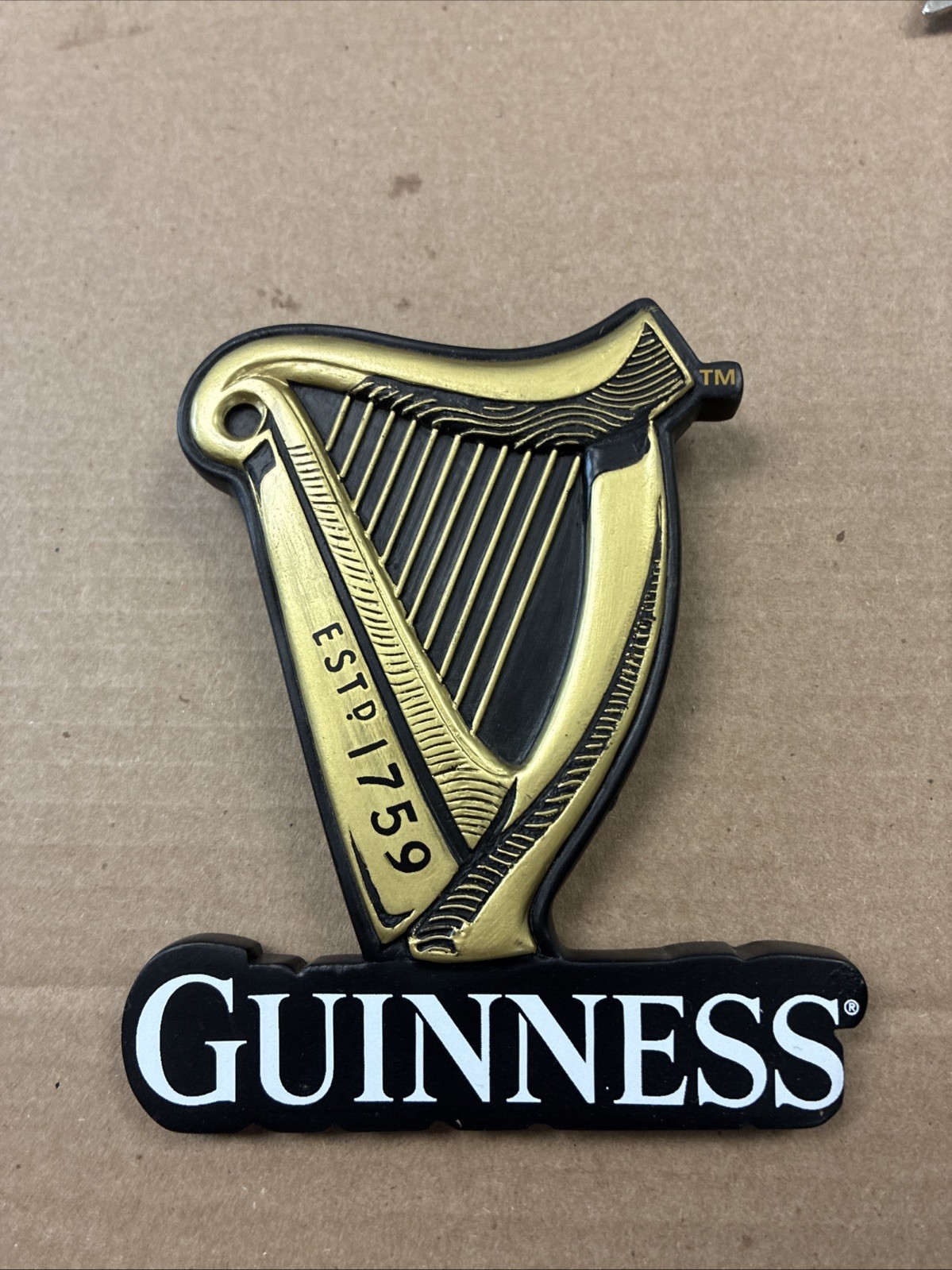 Guiness Rubber Molded PVC Badges Mounted Onto Draft Beer Handles. 1759 LOGO NEW Guiness Rubber Molded PVC Badges Mounted Onto Draft Beer Handles. 1759 LOGO NEW