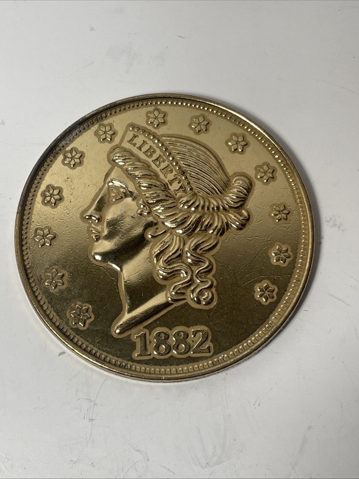 Coin Paperweight Liberty Novelty Metal Gold $20 Dollar Bullion - Fun Gift Coin Paperweight Liberty Novelty Metal Gold $20 Dollar Bullion - Fun Gift