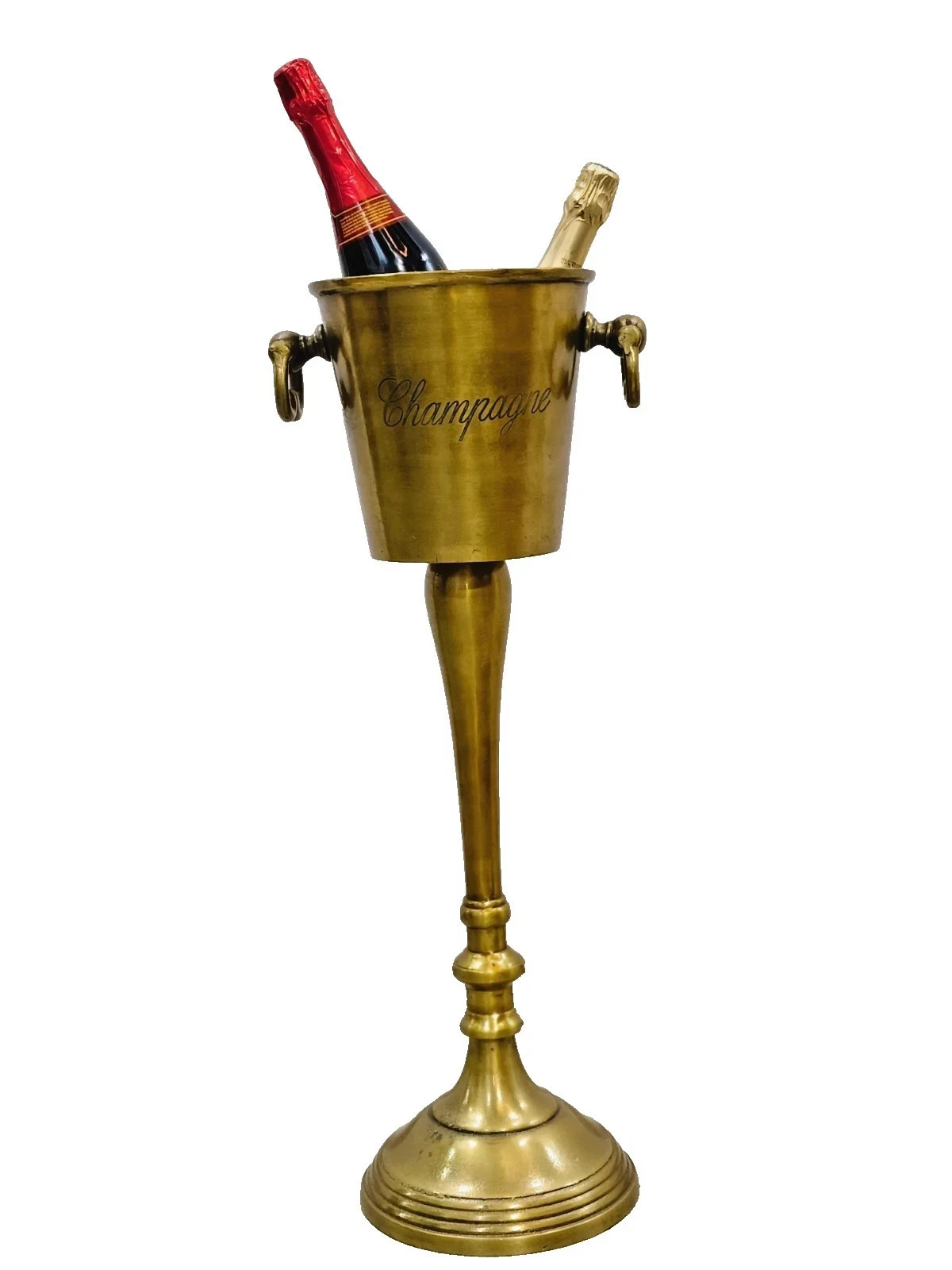 Floor Standing Antique Rustic Champagne Bucket Distressed Look Wine Cooler