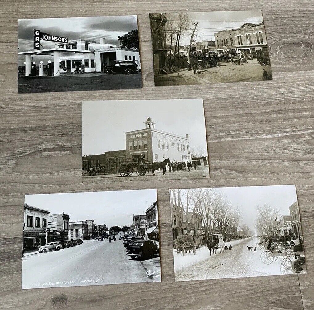 Lot Of 5 Vintage Longmont, CO Postcards, Unused, 20th Century