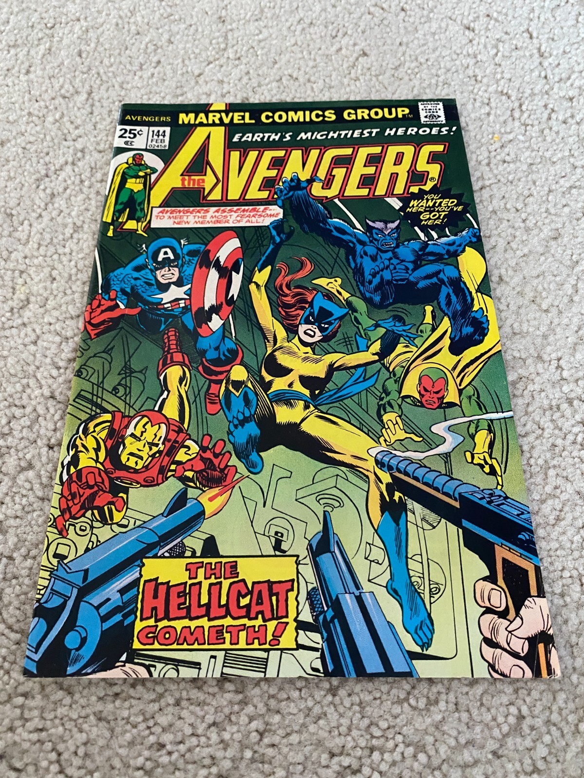 Avengers 144 VF 8.0 High Grade 1st Hellcat Iron Man Captain America Avengers 144 VF 8.0 High Grade 1st Hellcat Iron Man Captain America