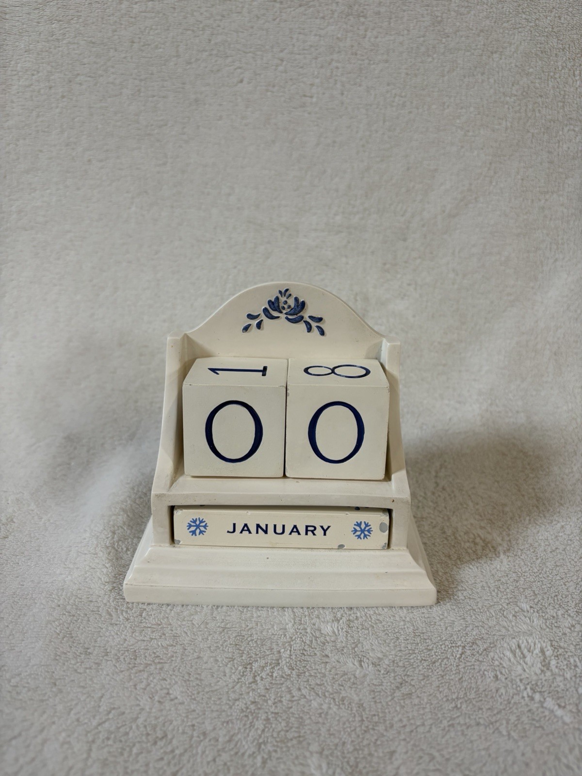 Pfaltzgraff Yorktowne Perpetual Block Calendar RARE