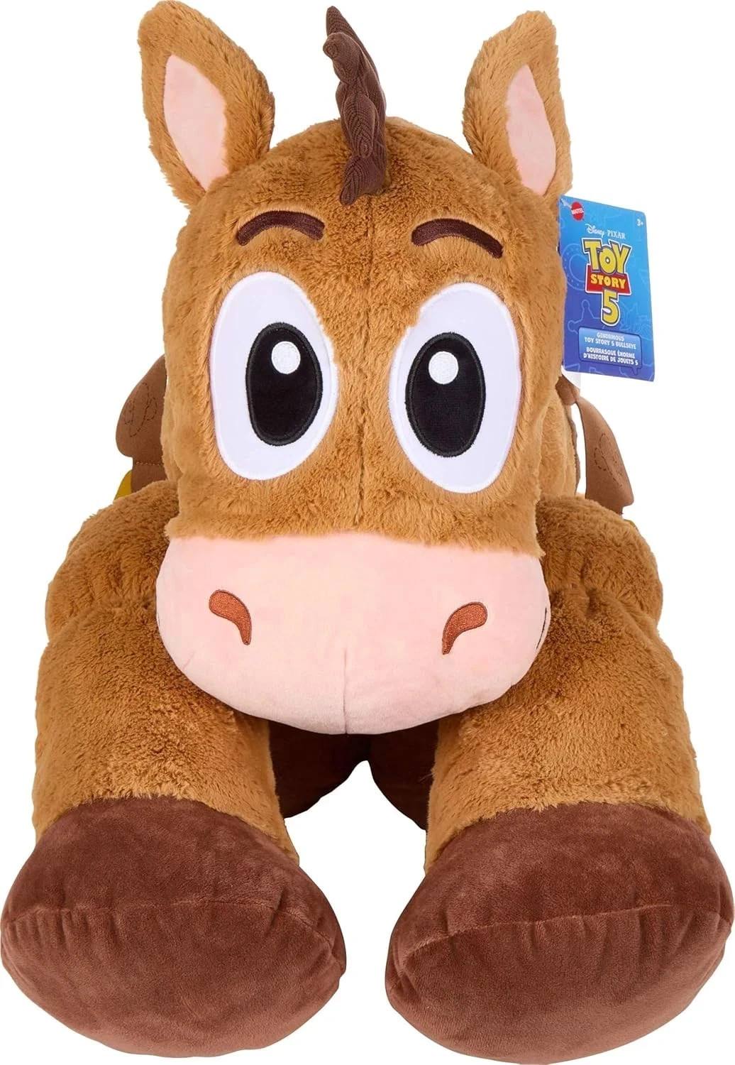 Disney and Pixar Toy Story 5 Ginormous Plush, 24-Inch Soft Toys, Extra-Large, Ov