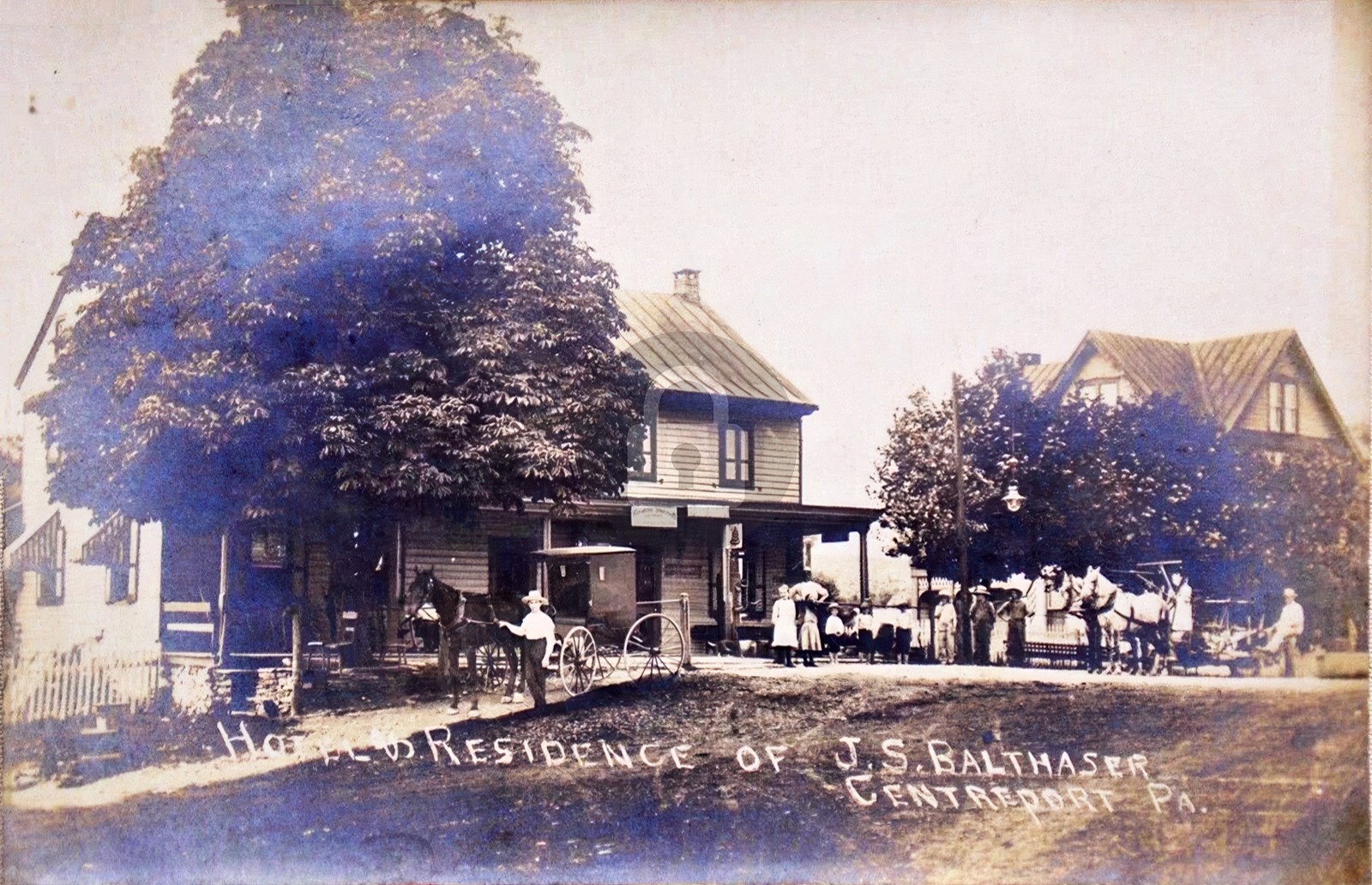 Hotel & Home of J.S. Balthaser Centreport PA Berks RPPC Photo Postcard COPY Hotel & Home of J.S. Balthaser Centreport PA Berks RPPC Photo Postcard COPY