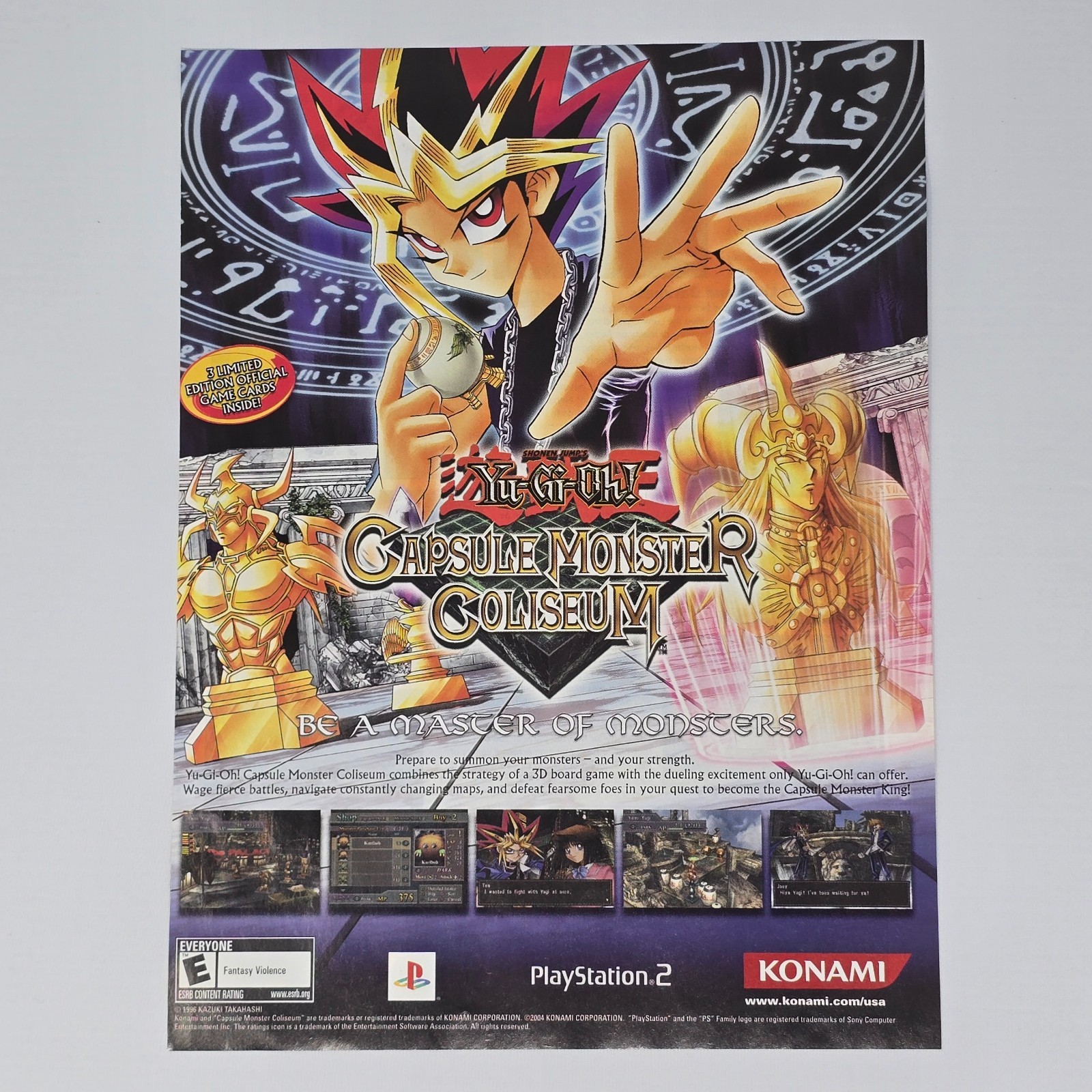 Yu-Gi-Oh Capsule Monster Coliseum PlayStation 2 PS2 Master Print Ad/Poster