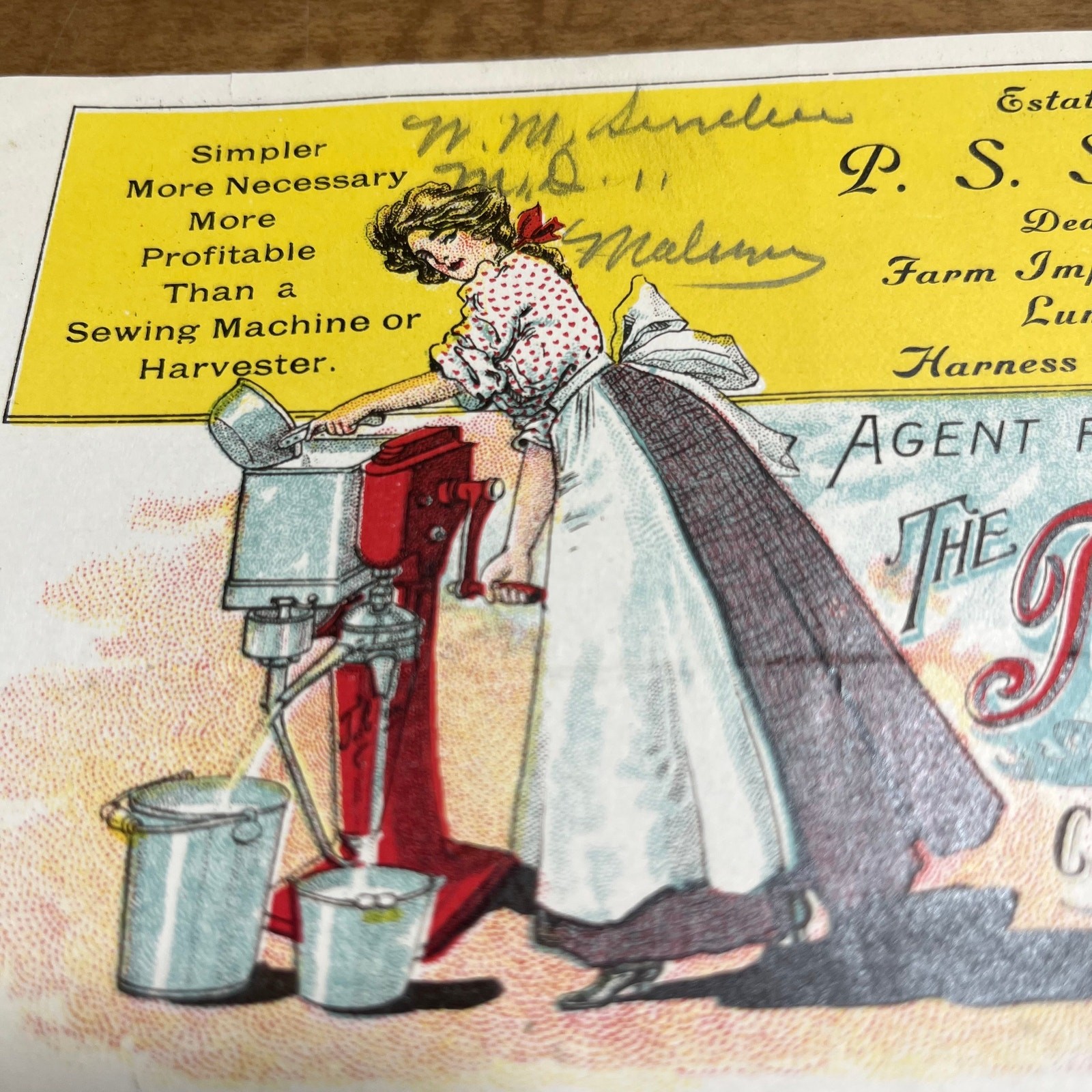 P.S. Surdam 1800s Letterhead Tubular Cream Separators 8” A8 P.S. Surdam 1800s Letterhead Tubular Cream Separators 8” A8
