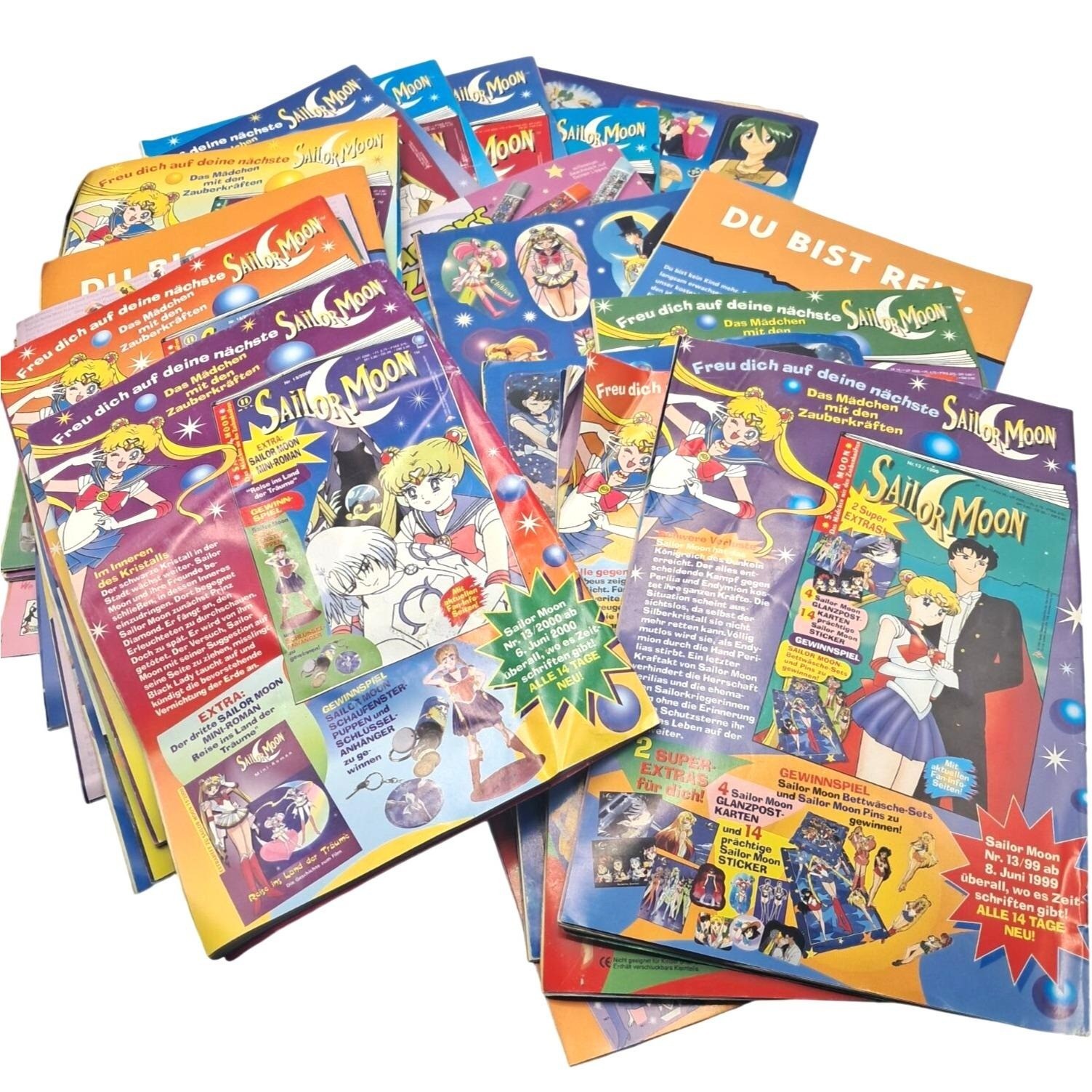 Vintage Sailor Moon German Magazine Lot Anime Manga 90s 00s Rare Import