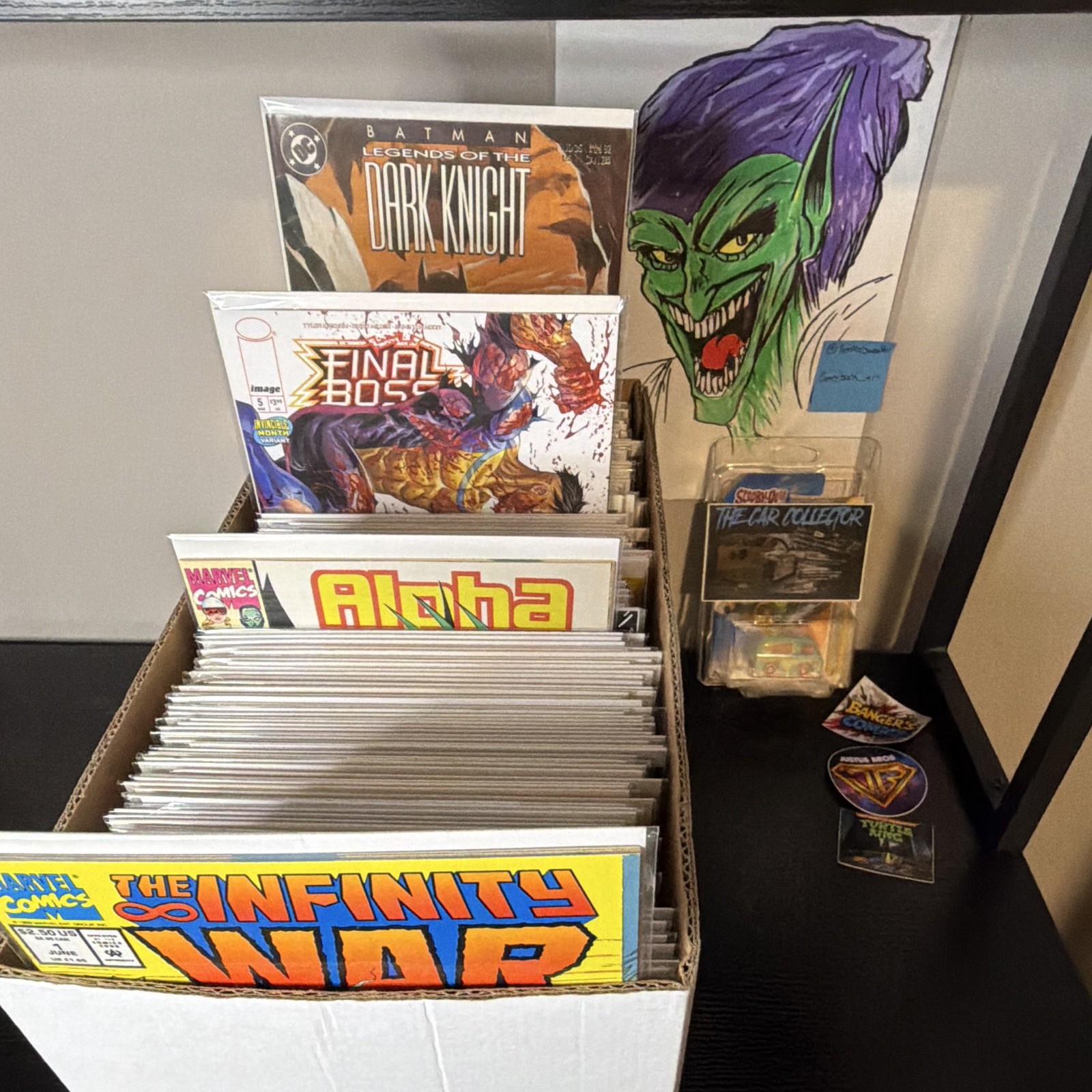 Short box of 150 comic mix lot. Variants runs mix of age and condition. Most VF+