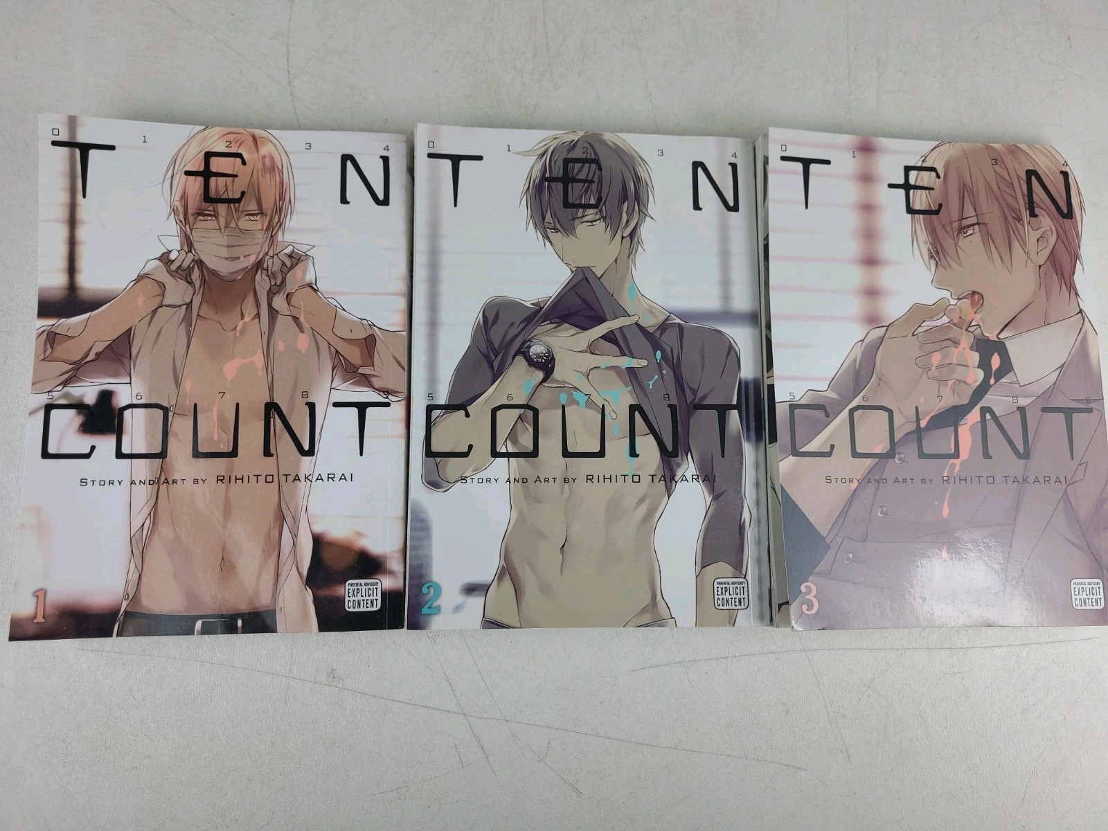 Ten Count • Vol 1 2 3 English Manga • SuBLime BL Rihito Takarai Paperback Ten Count • Vol 1 2 3 English Manga • SuBLime BL Rihito Takarai Paperback