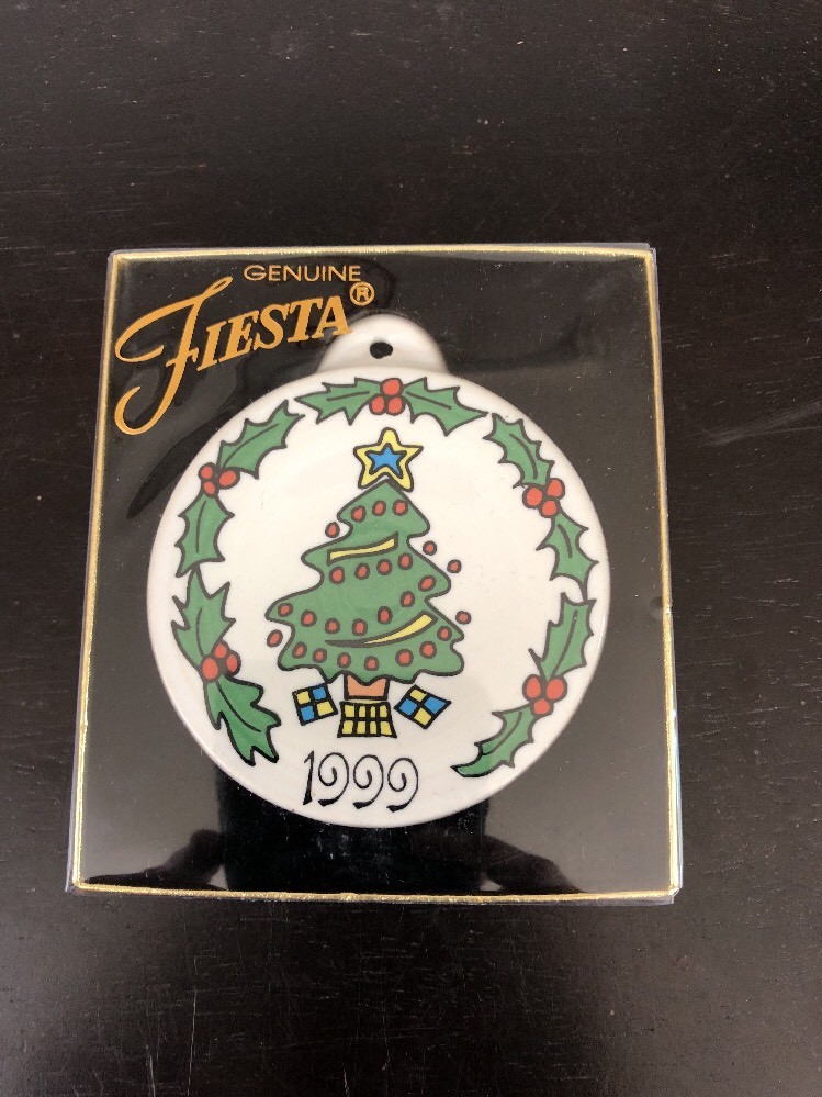 NIB 1999 FIESTA Christmas Tree Ornament Homer Laughlin China Co. EX Clean
