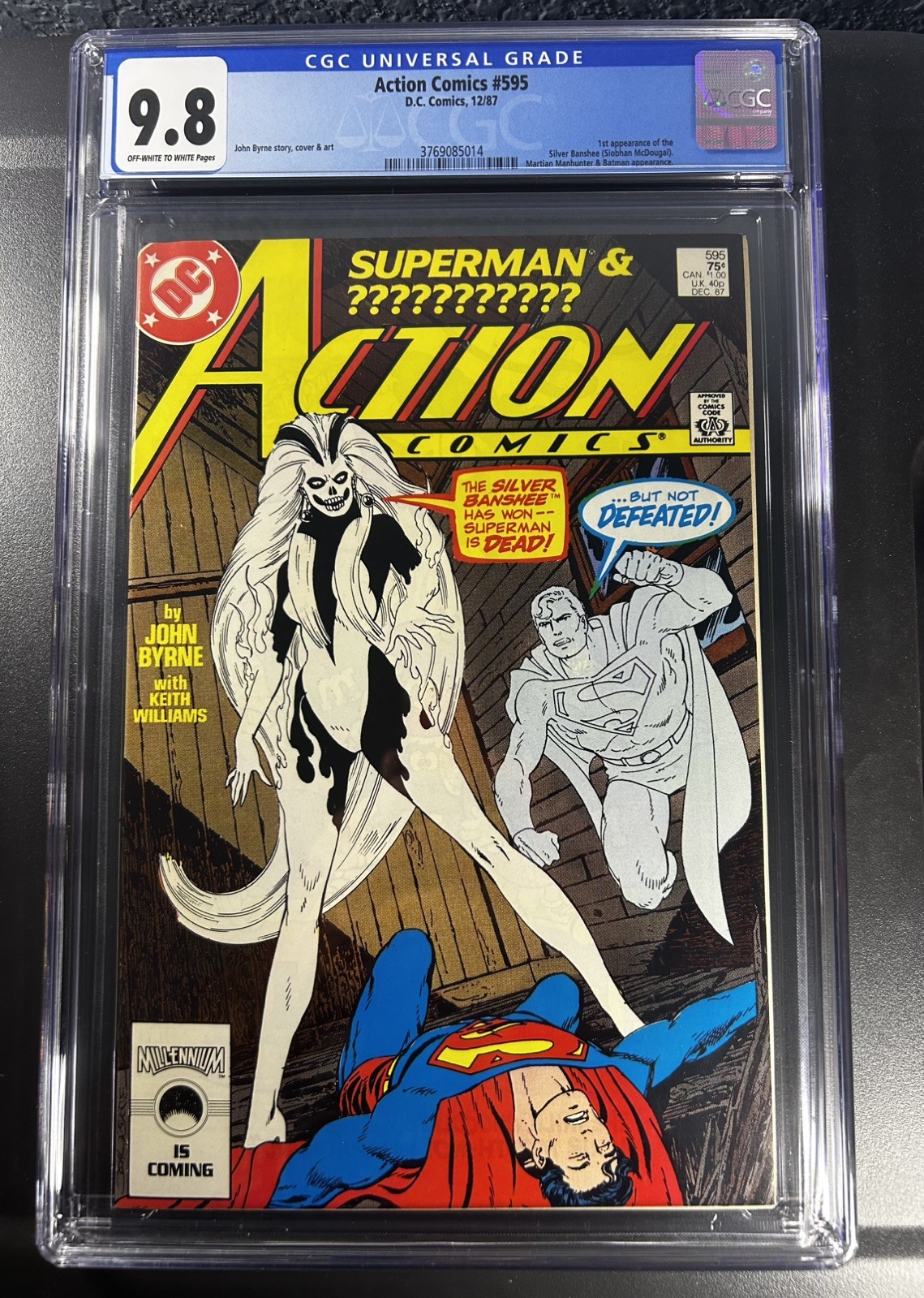 Action Comics #595 CGC 9.8 White Pages 1st Silver Banshee DC Comics Action Comics #595 CGC 9.8 White Pages 1st Silver Banshee DC Comics